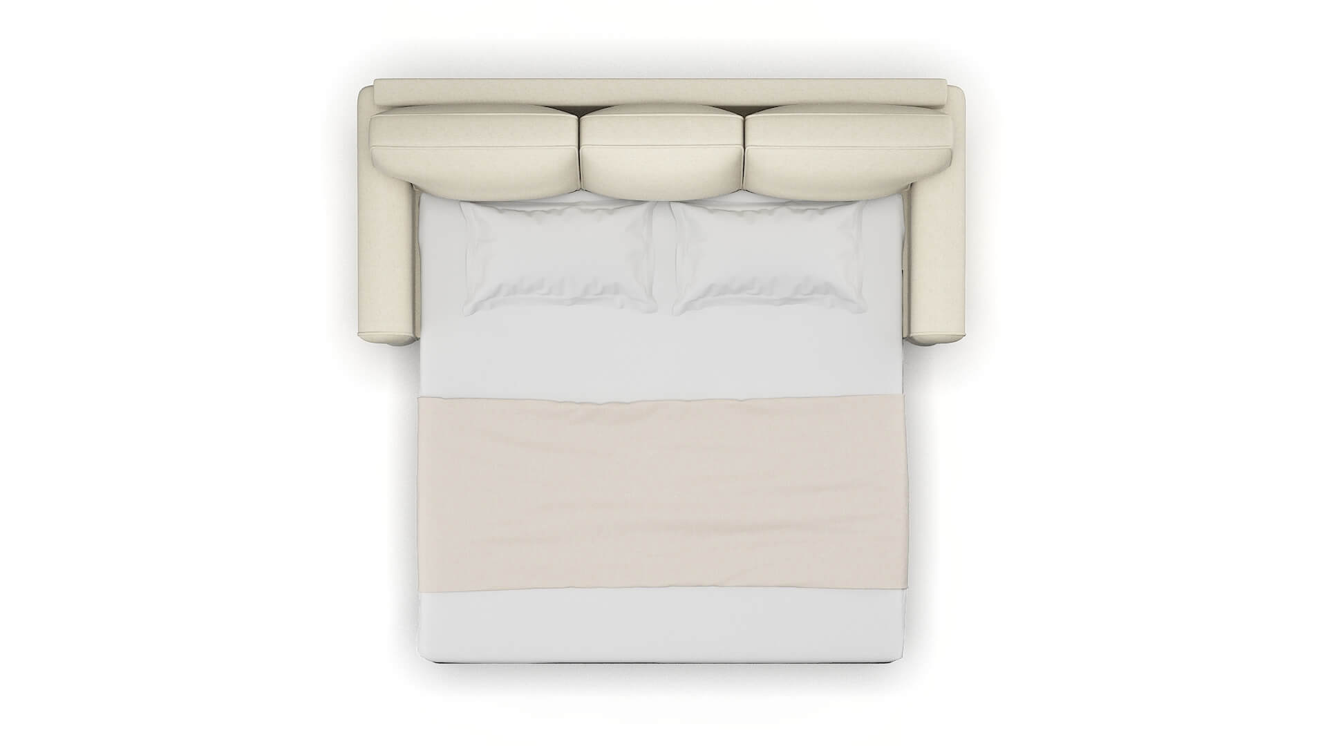 Augusta Lana Sand Sofa Sleeper Espresso legs 3