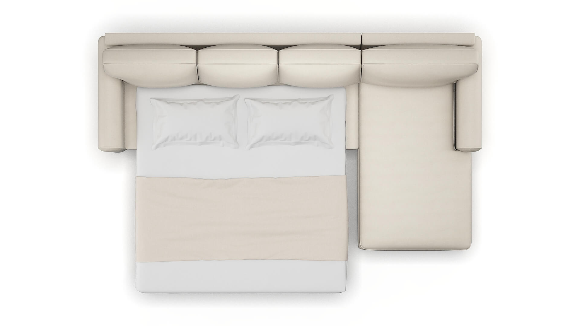 Augusta Malibu Linen Panel Sleeper Espresso legs 3