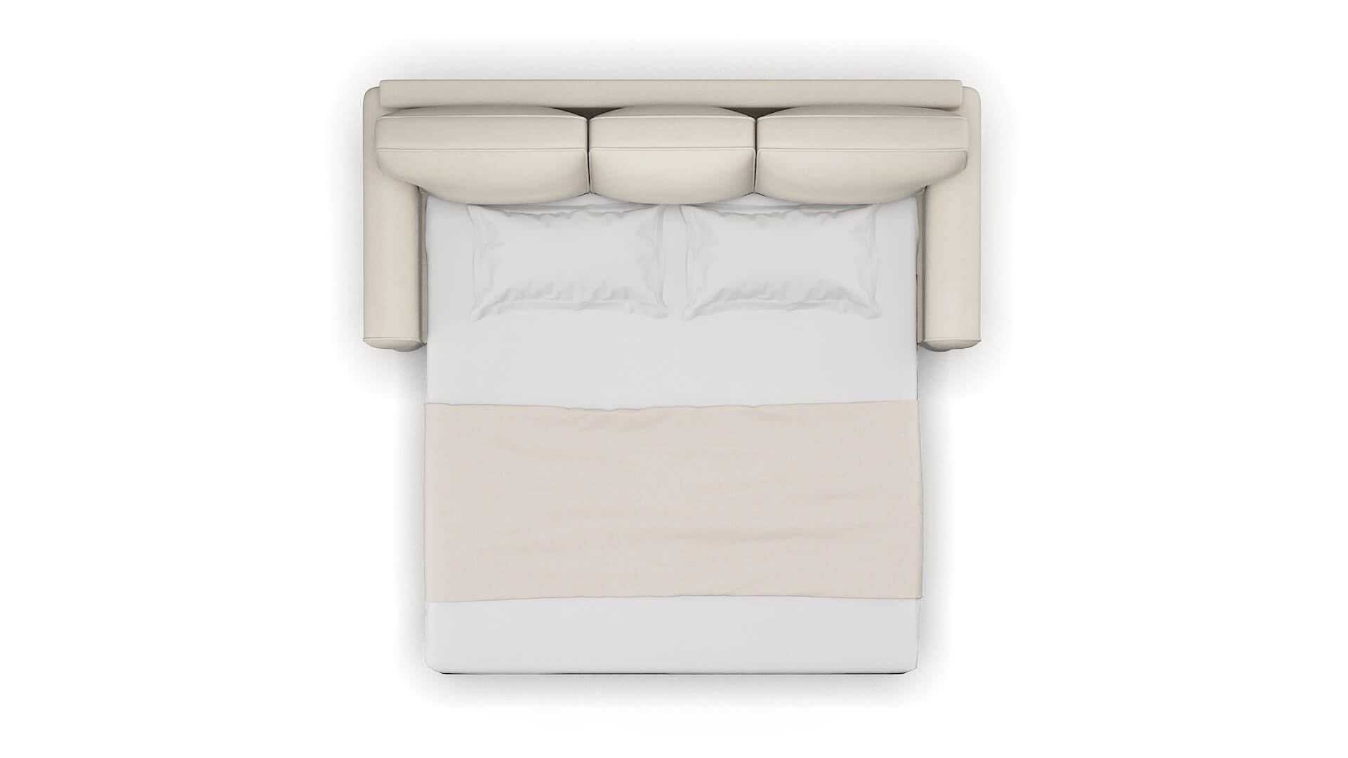 Augusta Malibu Linen Sofa Sleeper Espresso legs 3