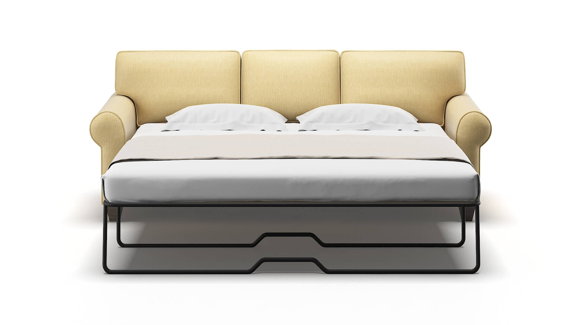 Augusta Malibu Maize Sofa Sleeper Espresso legs 1