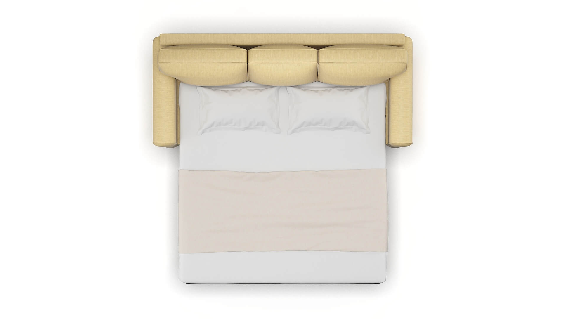 Augusta Malibu Maize Sofa Sleeper Espresso legs 3