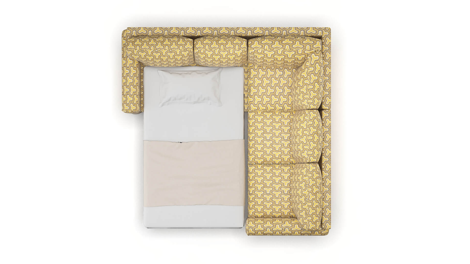 Augusta Merci Dijon Sectional Sleeper Espresso legs 3