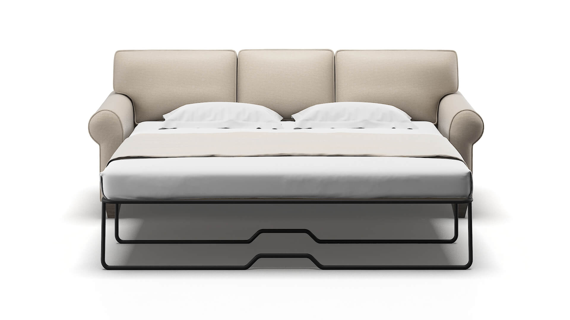 Augusta Naples Almond Sofa Sleeper Espresso legs 1