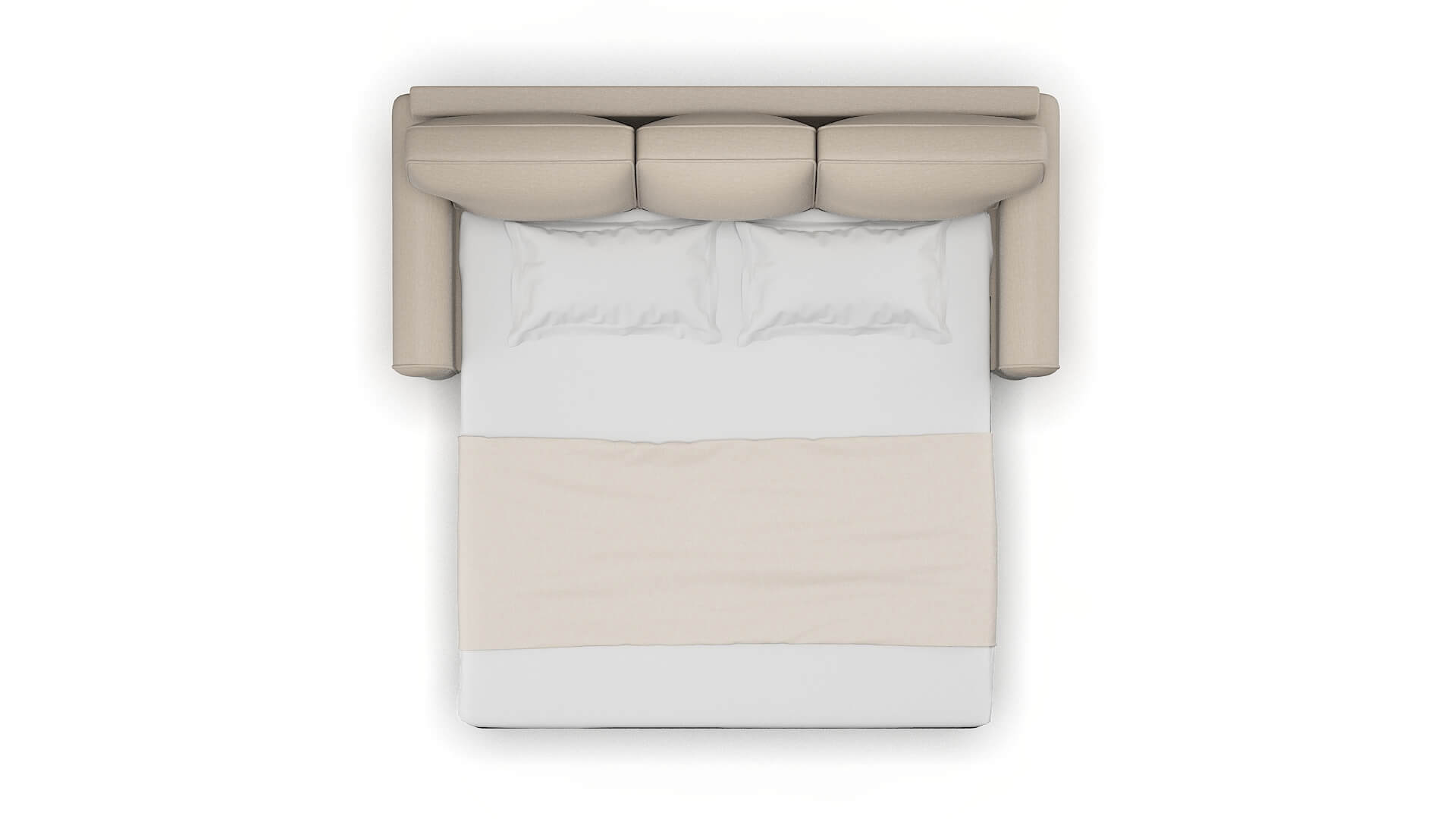 Augusta Naples Almond Sofa Sleeper Espresso legs 3