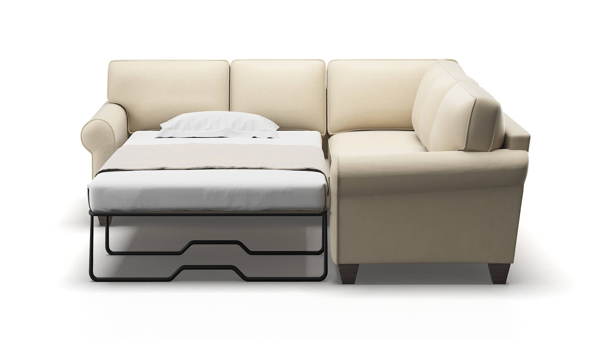 Augusta Noble Buckwheat Sectional Sleeper Espresso legs 1