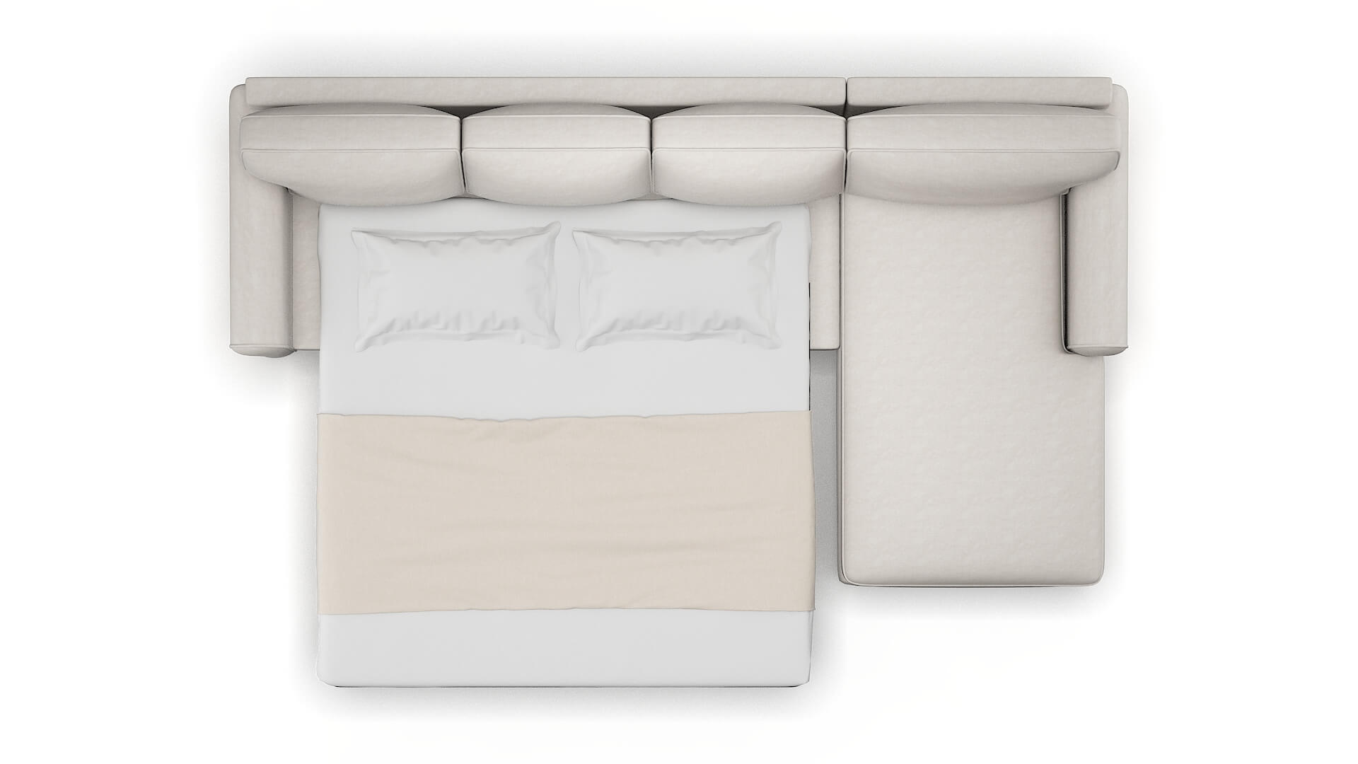 Augusta Noble Grey Panel Sleeper Espresso legs 3