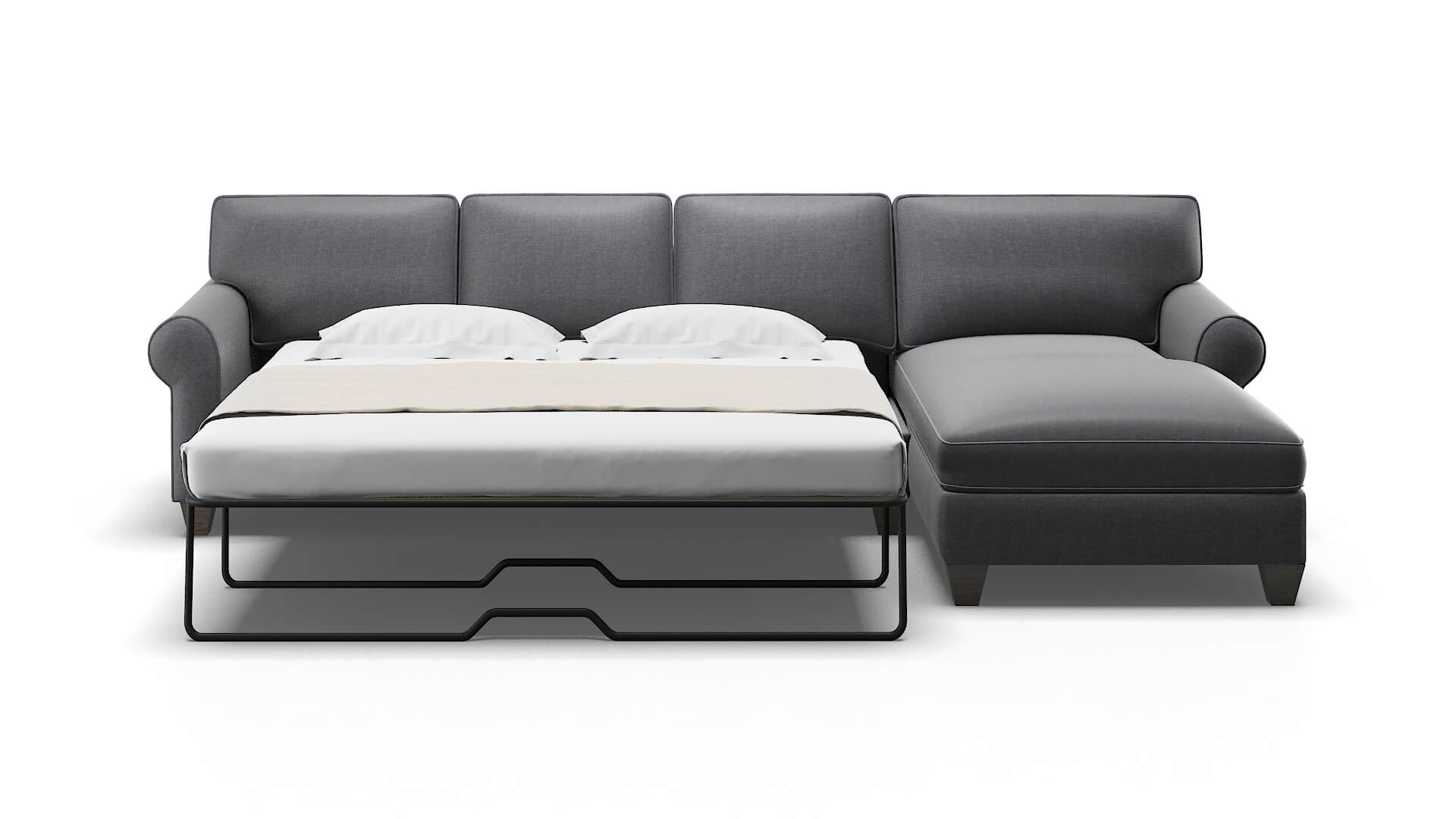 Augusta Notion Graphite Panel Sleeper Espresso legs 1