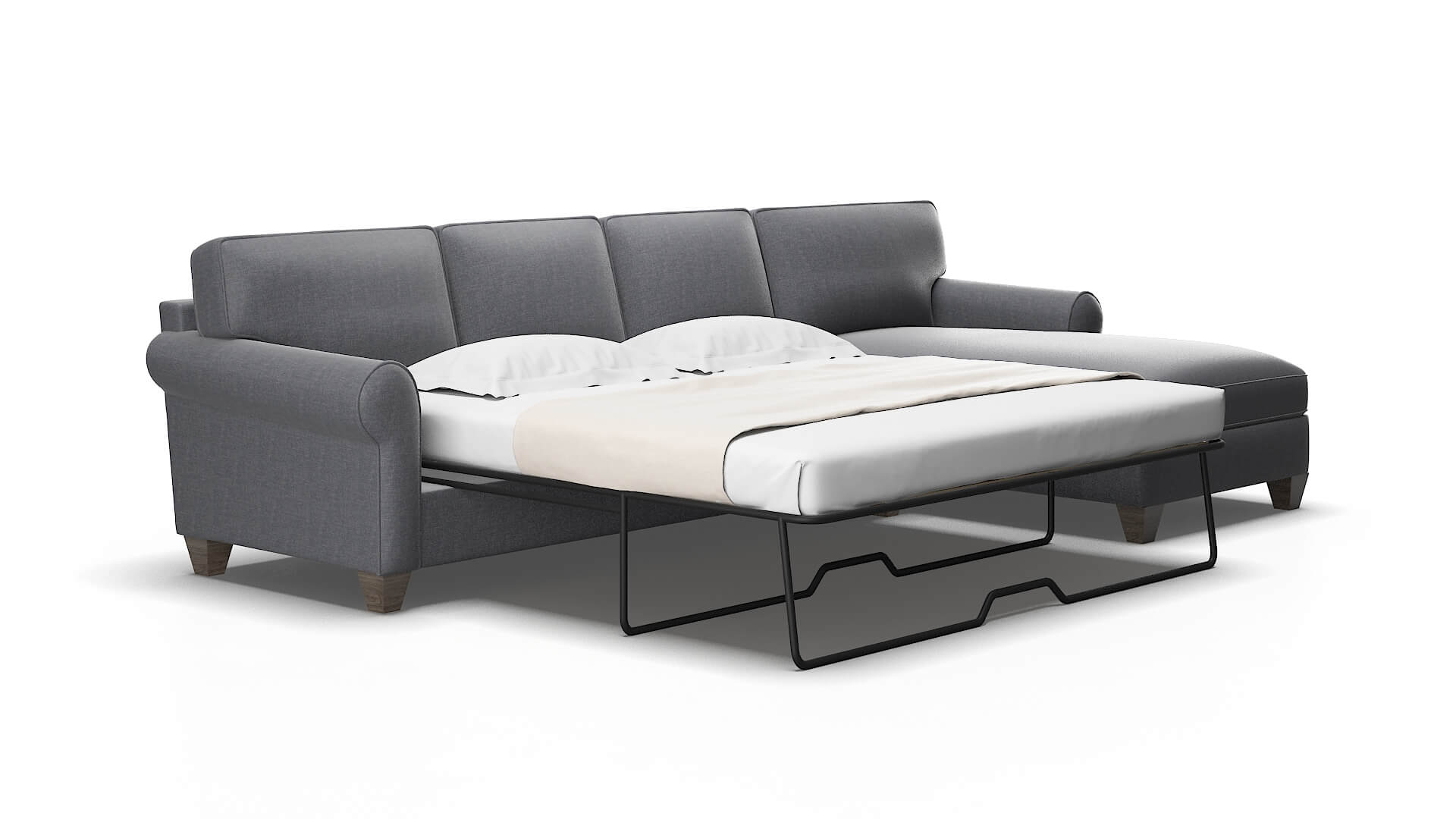 Augusta Notion Graphite Panel Sleeper Espresso legs 2