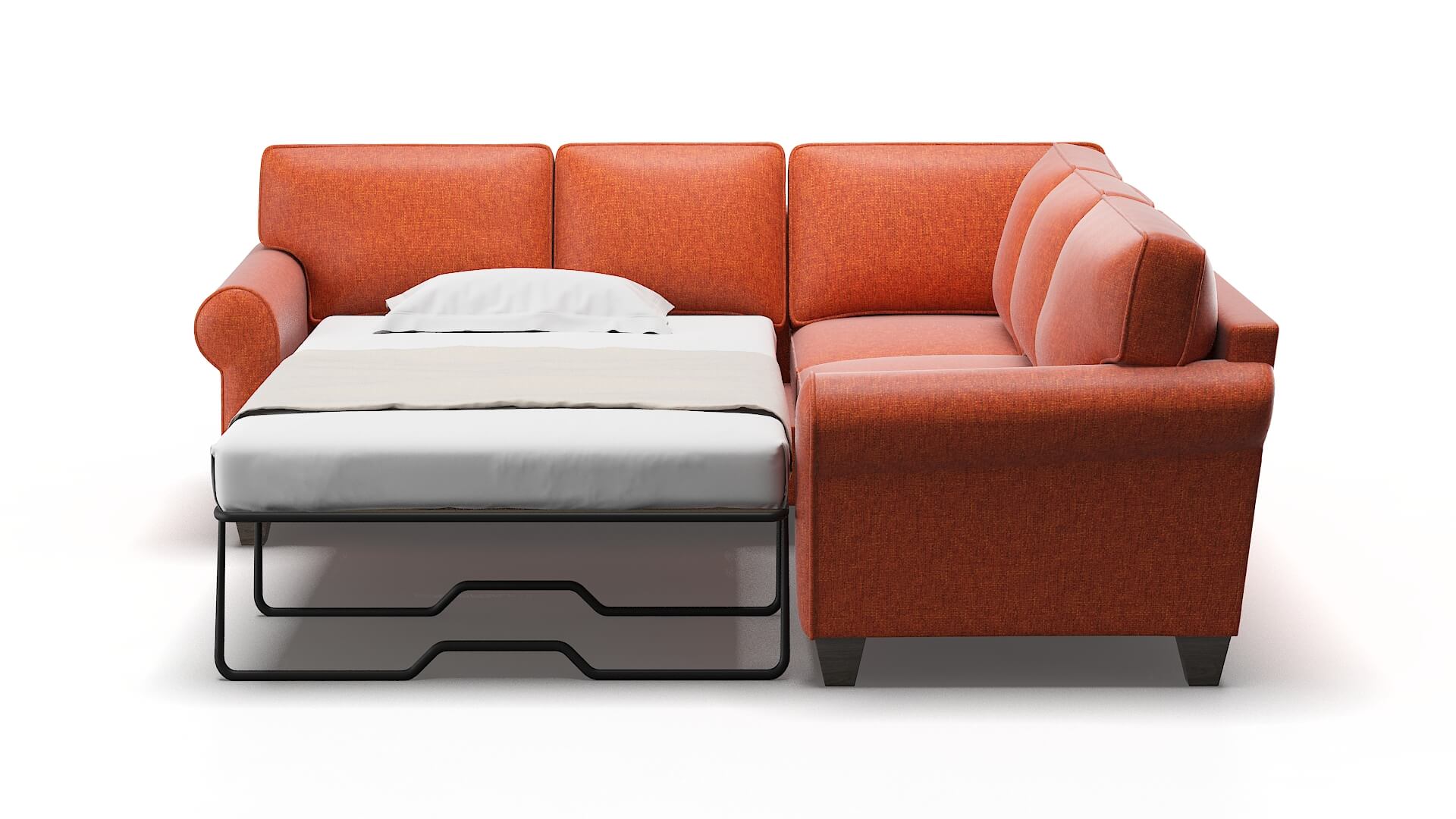 Augusta Notion Tang Sectional Sleeper Espresso legs 1