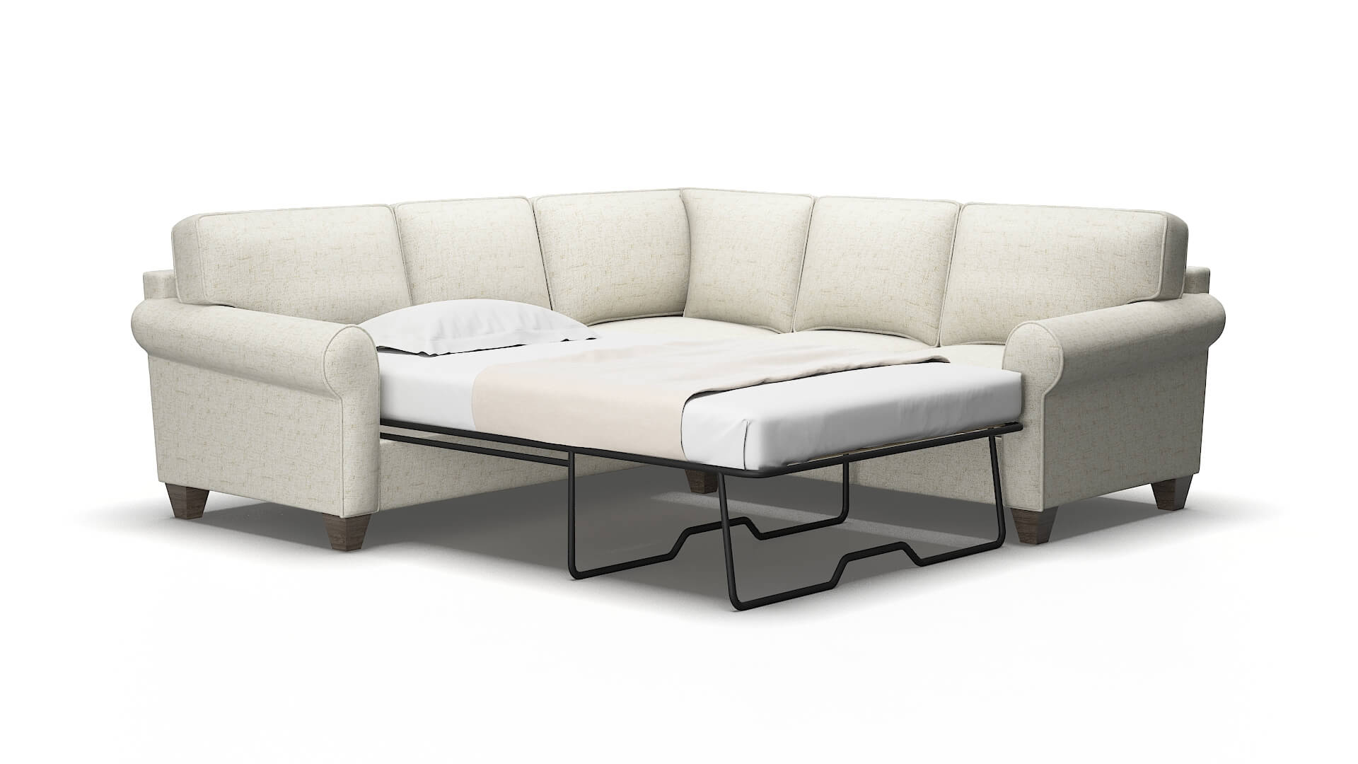 Augusta Oceanside birch Sectional sleeper Espresso Legs  2