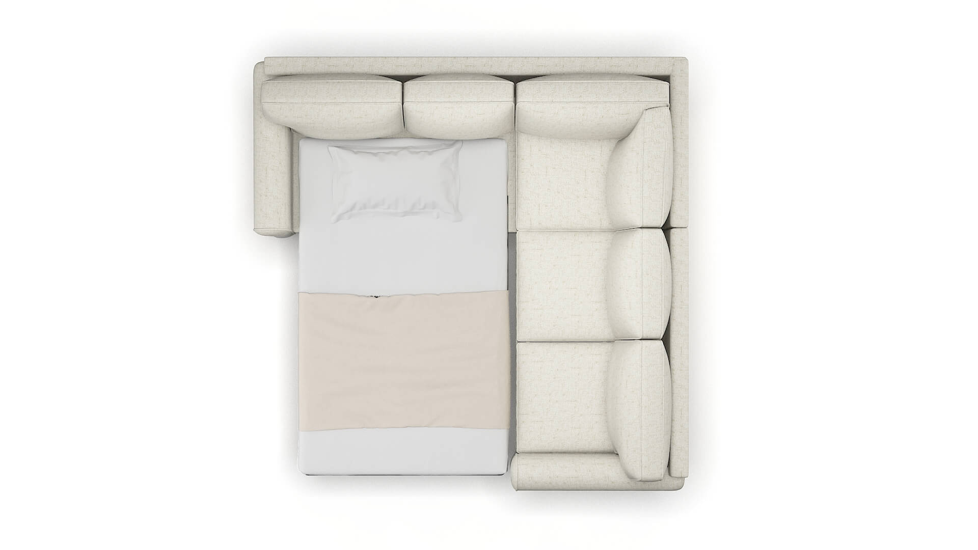 Augusta Oceanside Birch Sectional Sleeper Espresso legs 3