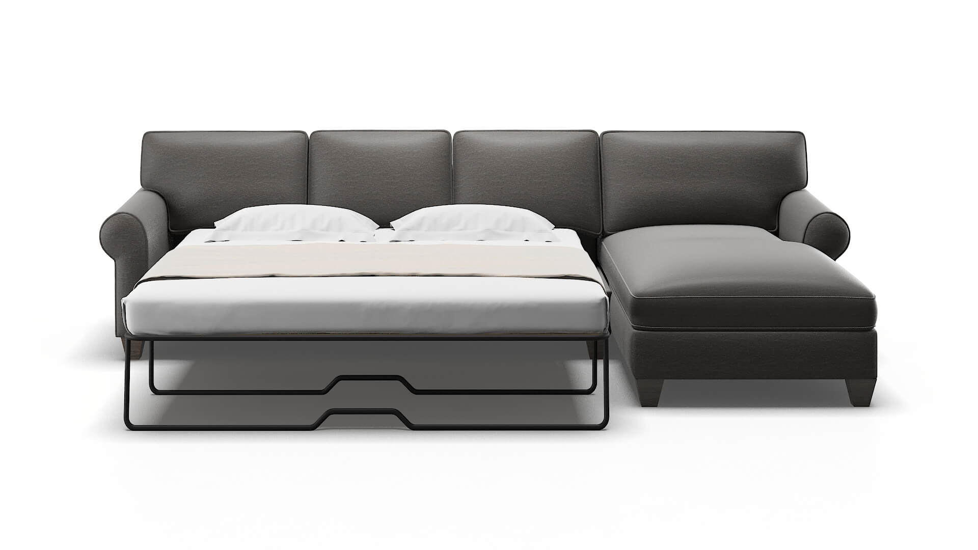 Augusta Oscar Grey Panel Sleeper Espresso legs 1