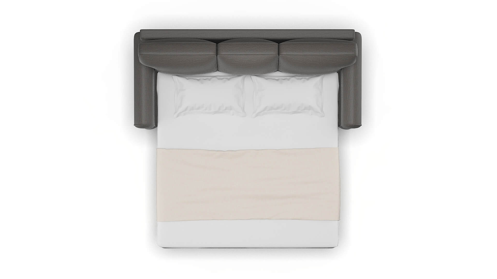 Augusta Oscar Grey Sofa Sleeper Espresso legs 3