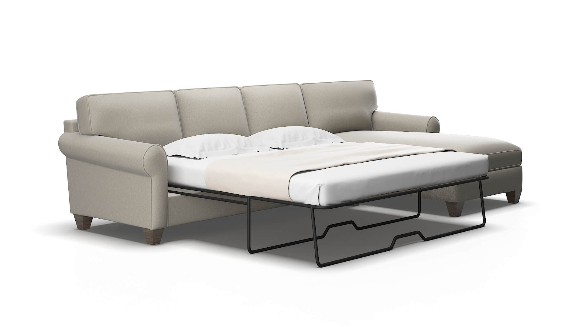 Augusta Oscar Silver Panel Sleeper Espresso legs 2