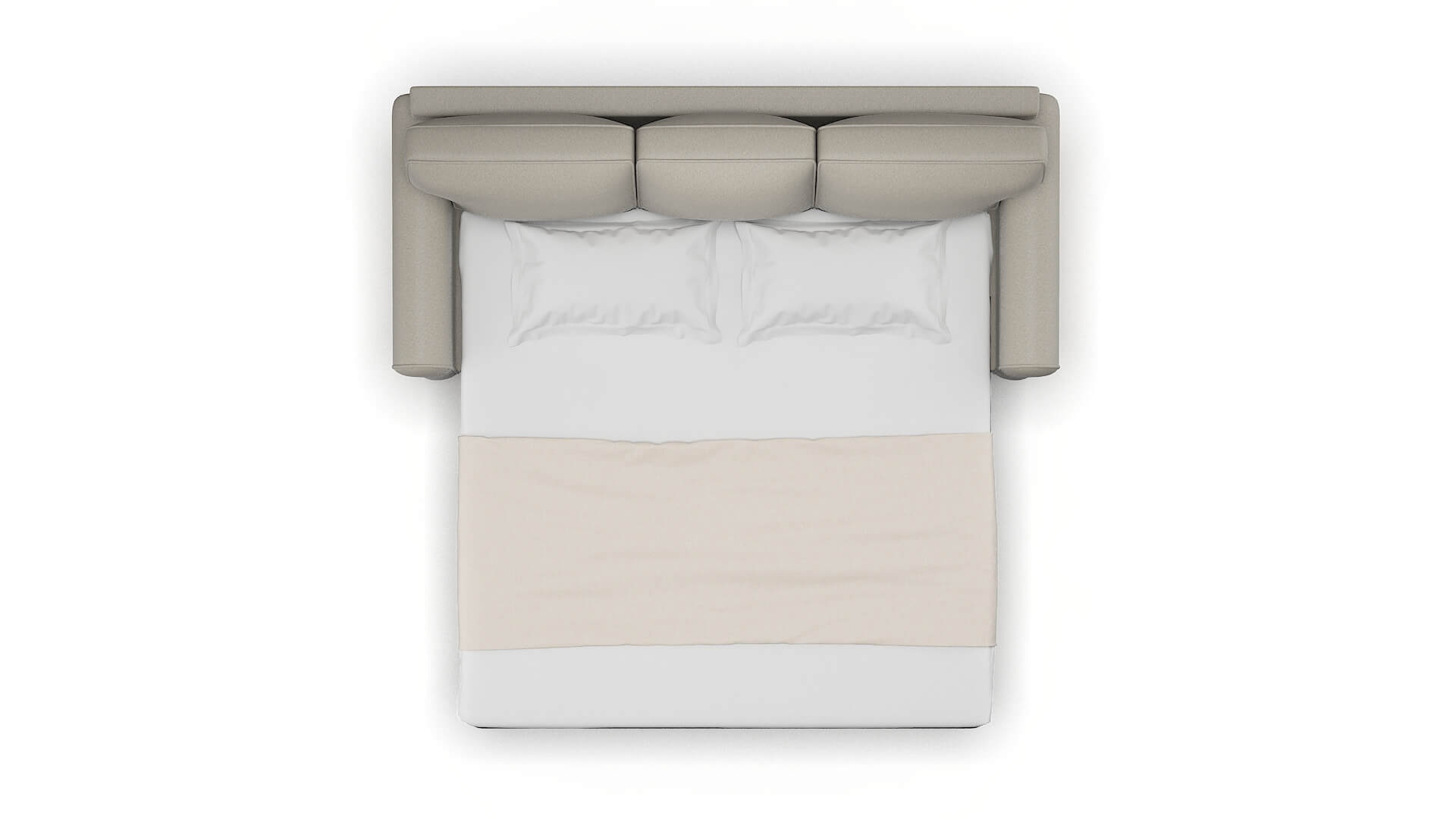 Augusta Oscar Silver Sofa Sleeper Espresso legs 3