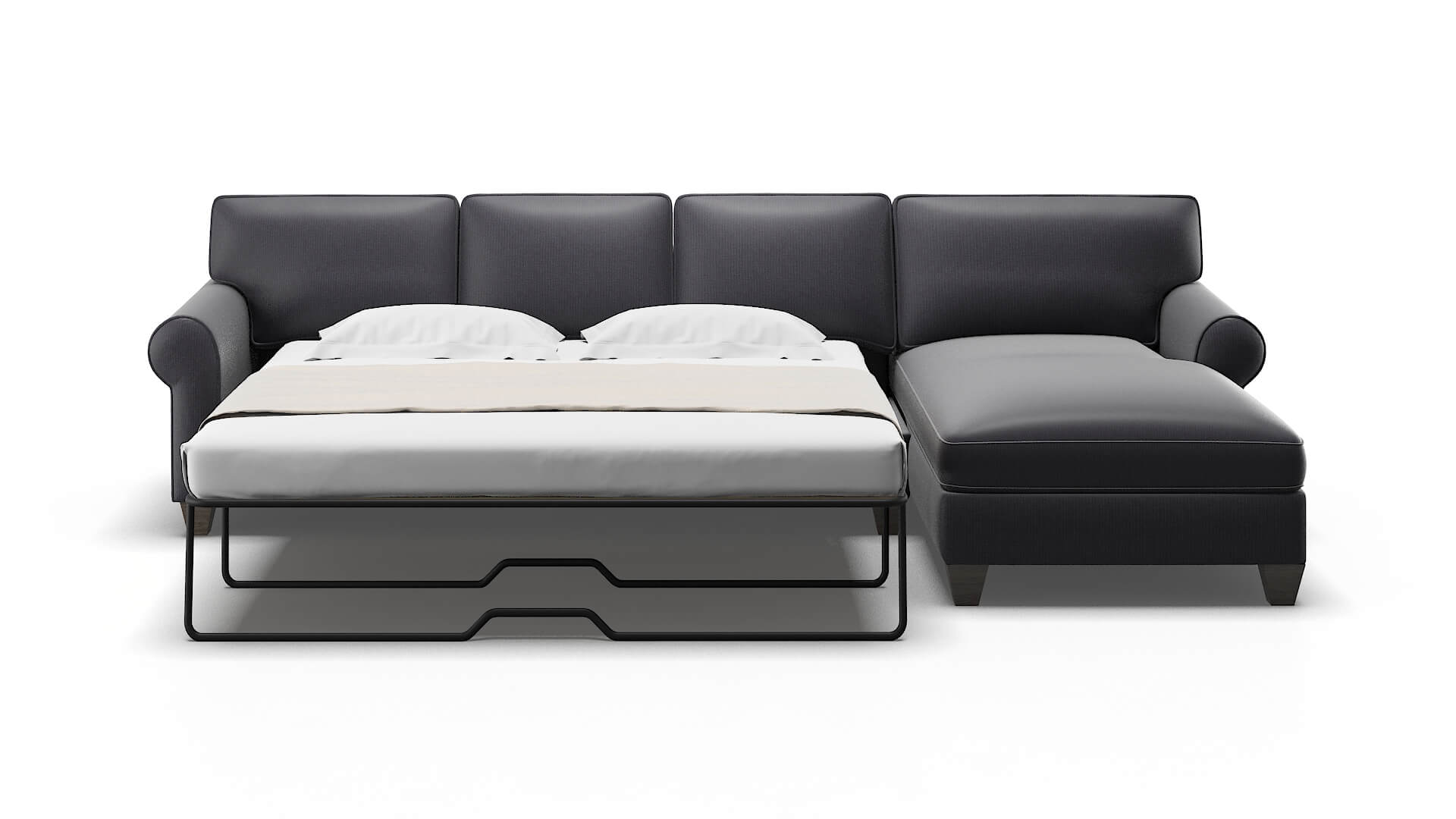 Augusta Parker Charcoal Panel Sleeper Espresso legs 1