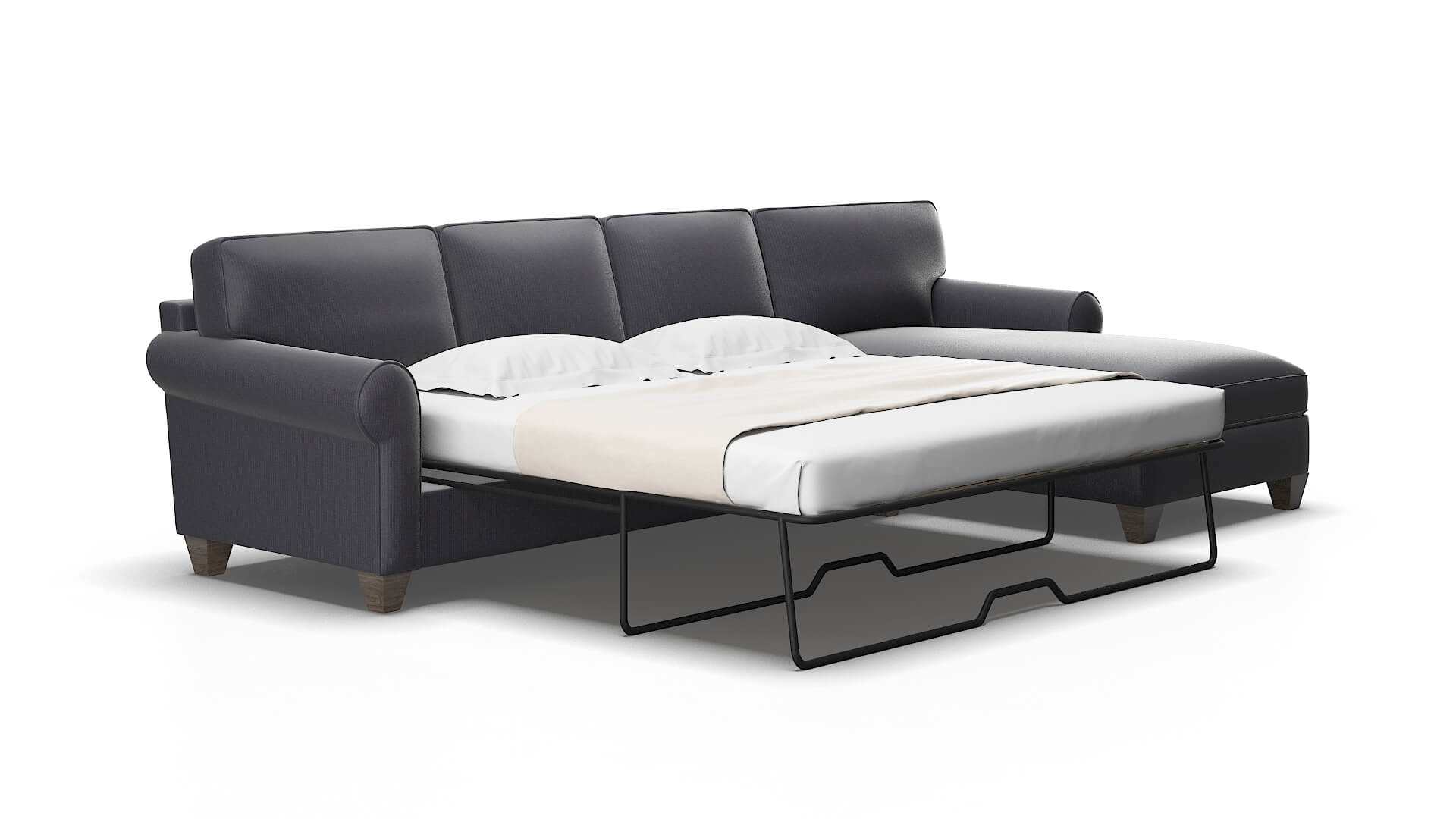 Augusta Parker Charcoal Panel Sleeper Espresso legs 2