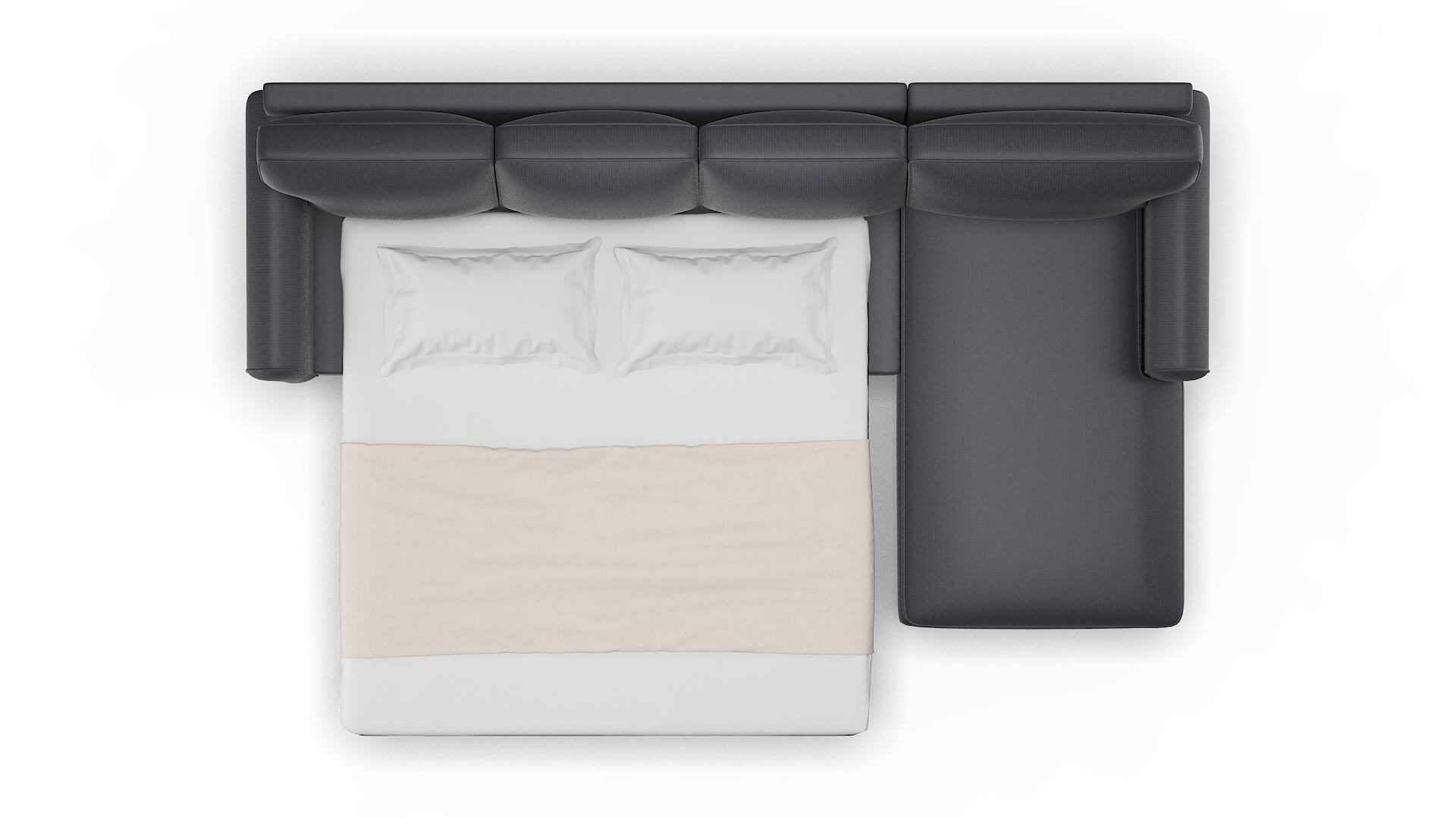 Augusta Parker Charcoal Panel Sleeper Espresso legs 3