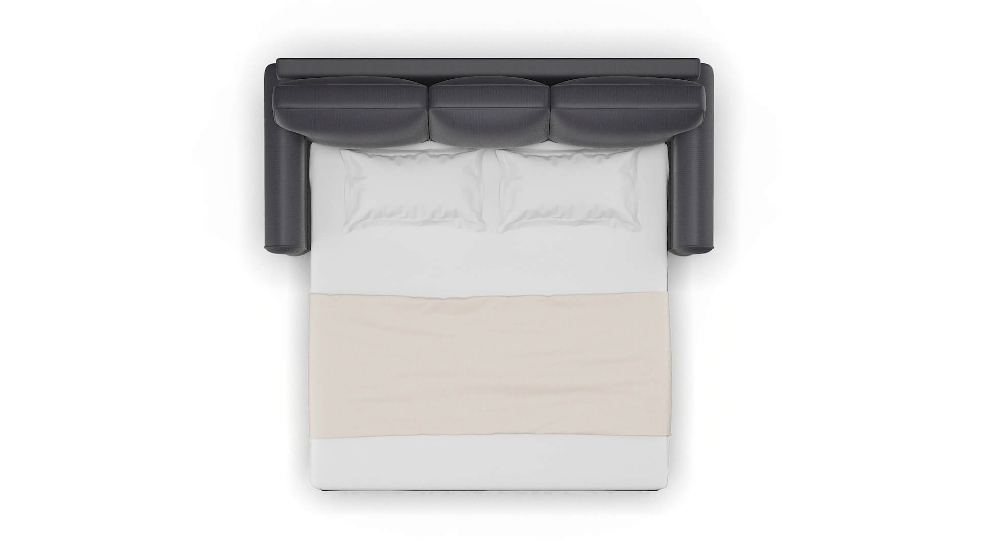 Augusta Parker Charcoal Sofa Sleeper Espresso legs 3