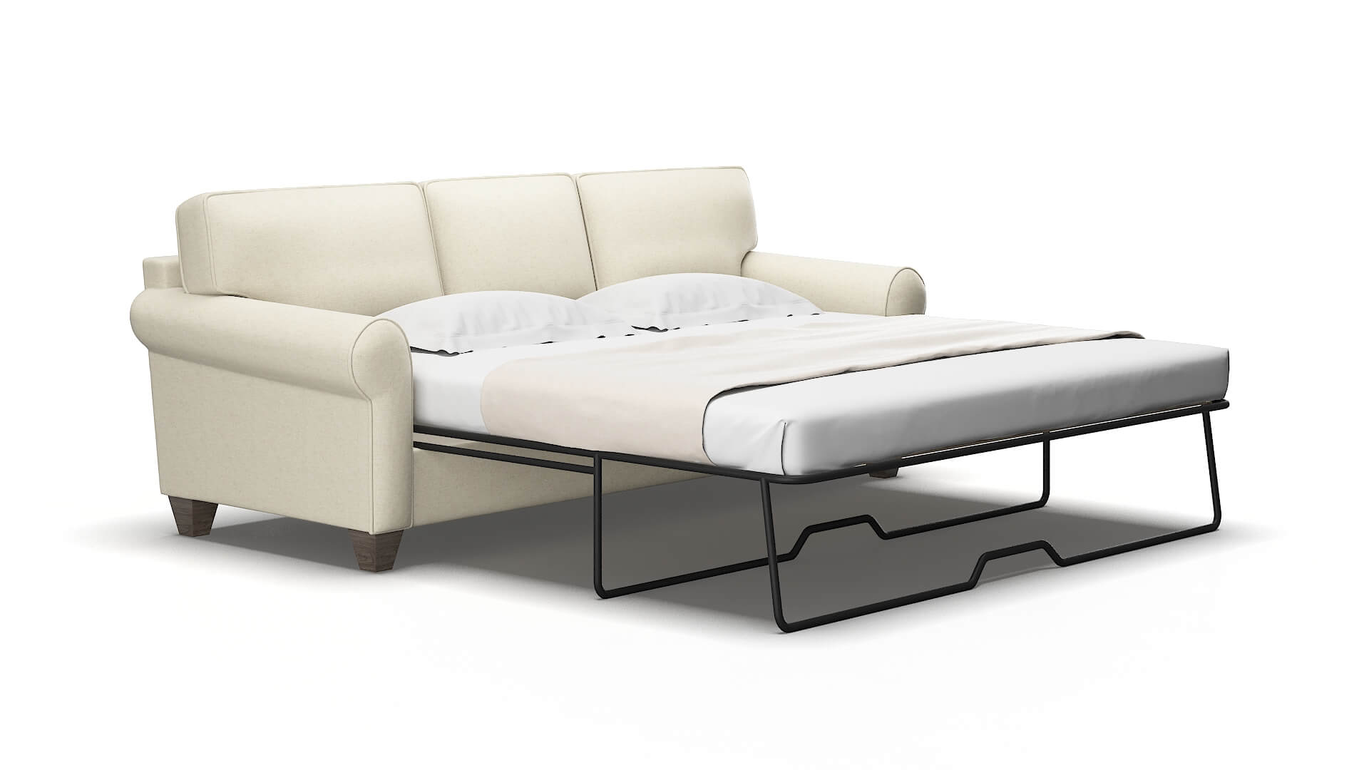 Augusta Phoenix ivory Sofa sleeper Espresso Legs  2