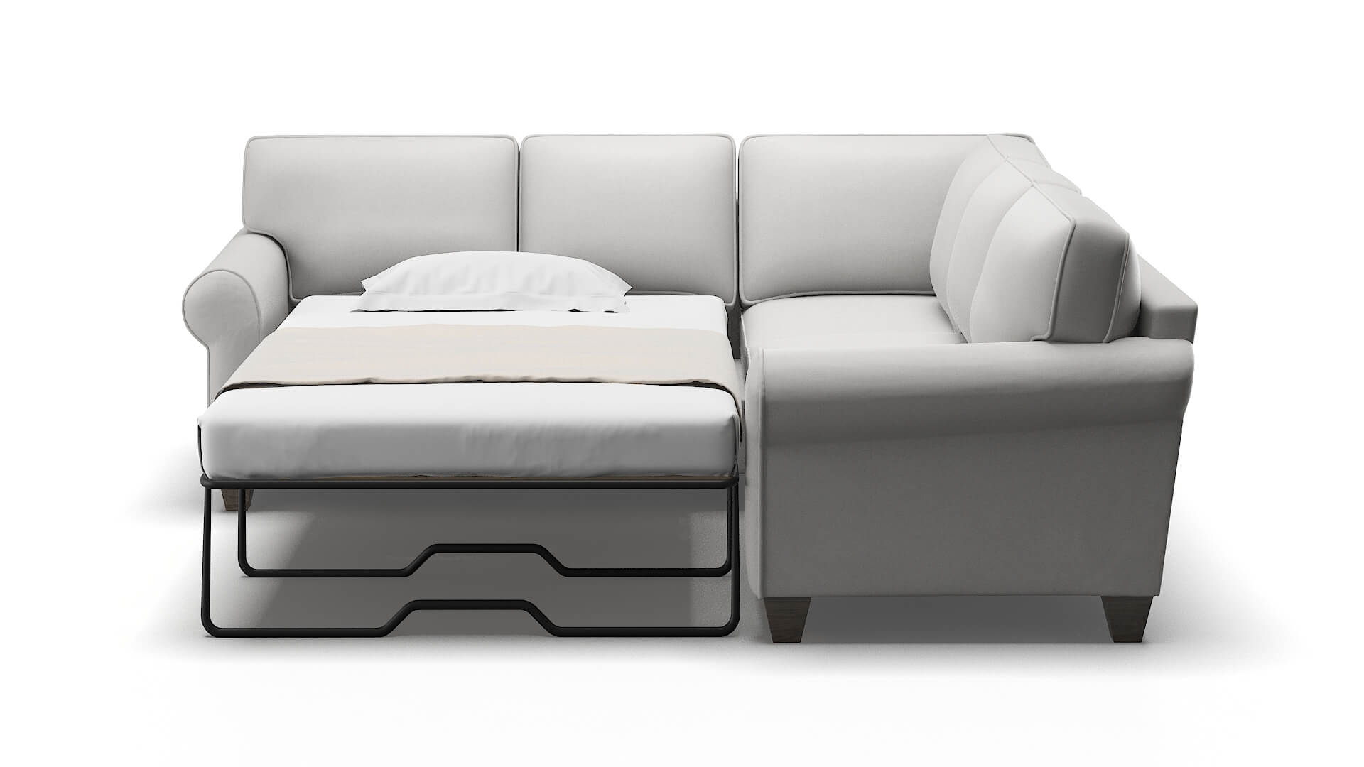 Augusta Prisma Steam Sectional Sleeper Espresso legs 1