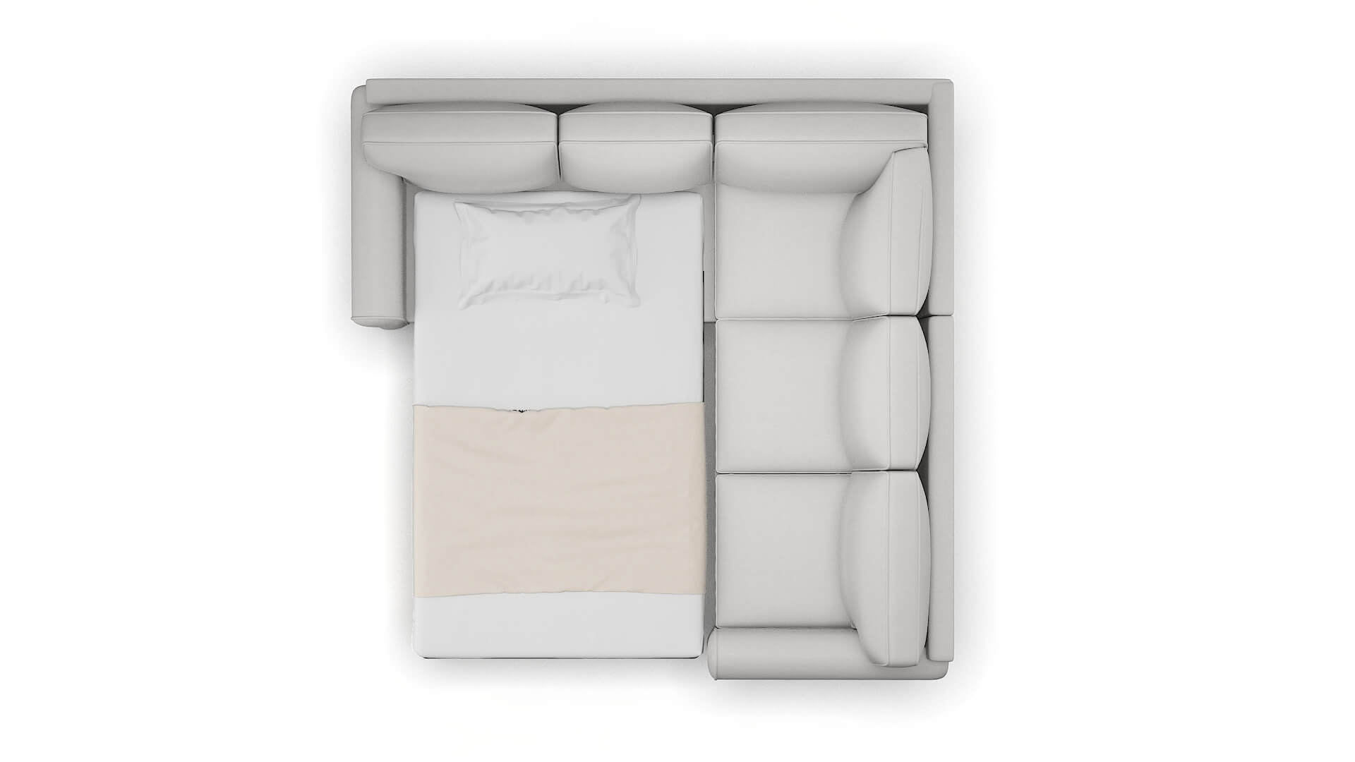 Augusta Prisma Steam Sectional Sleeper Espresso legs 3