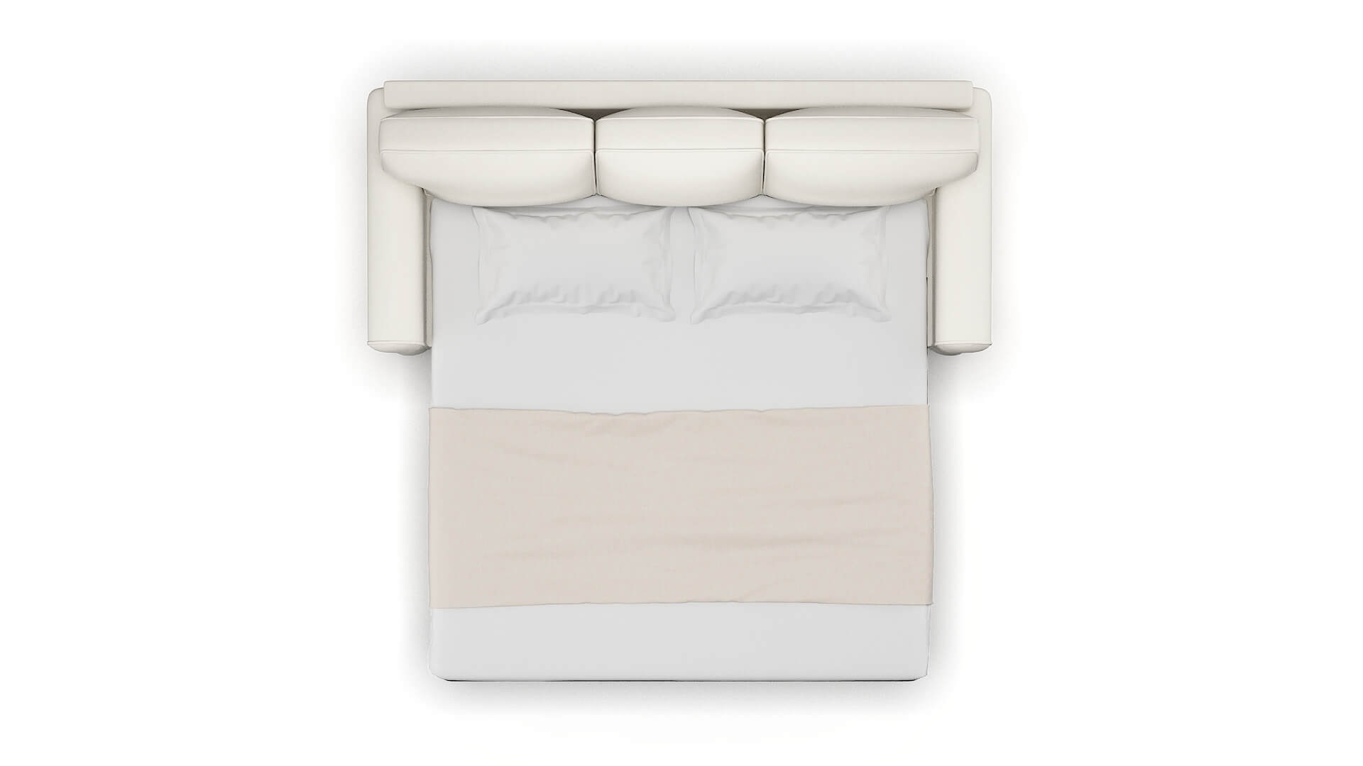 Augusta R_prize Cream Sofa Sleeper Espresso legs 3