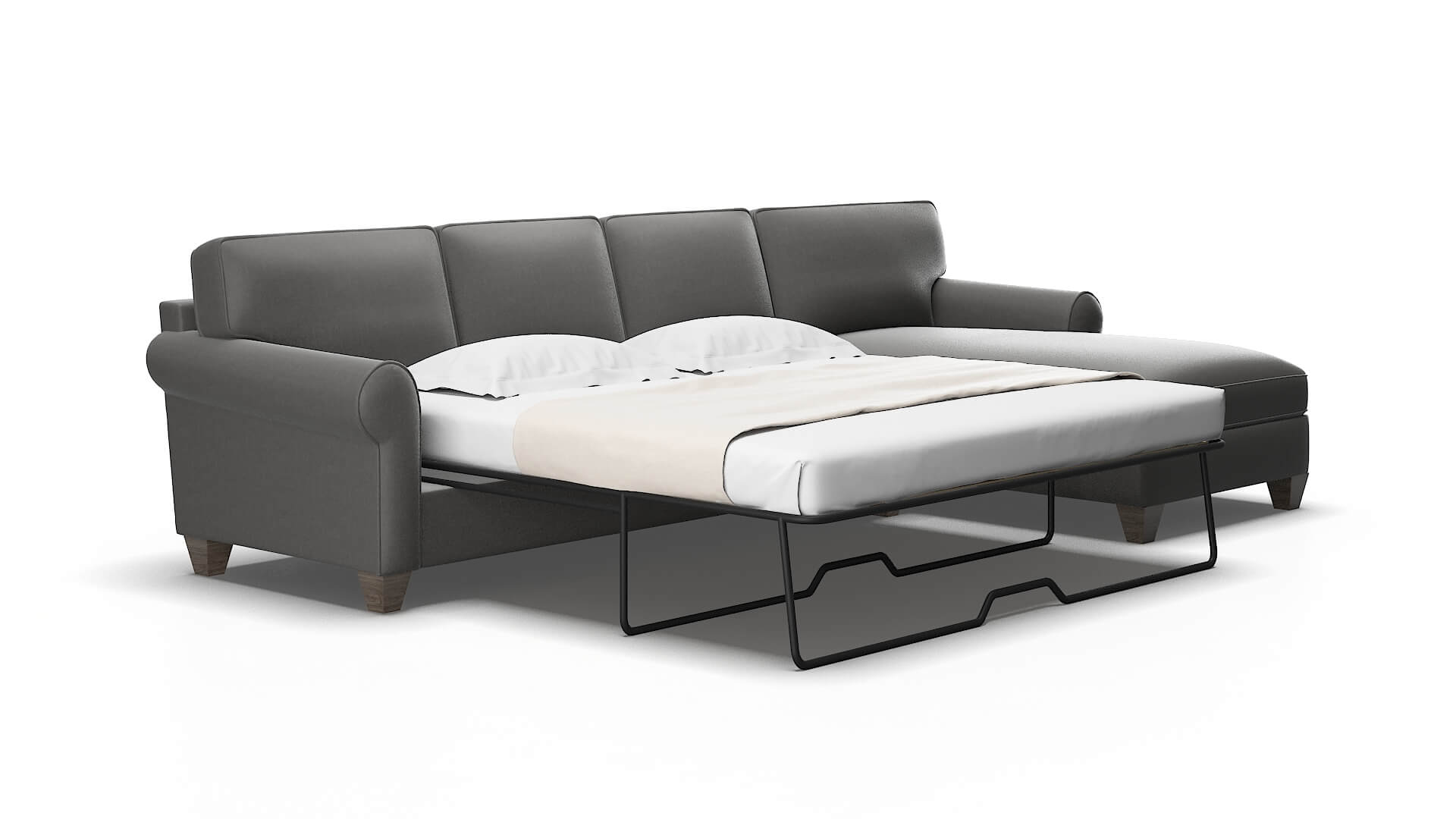 Augusta Rocket Charcoal Panel Sleeper Espresso legs 2