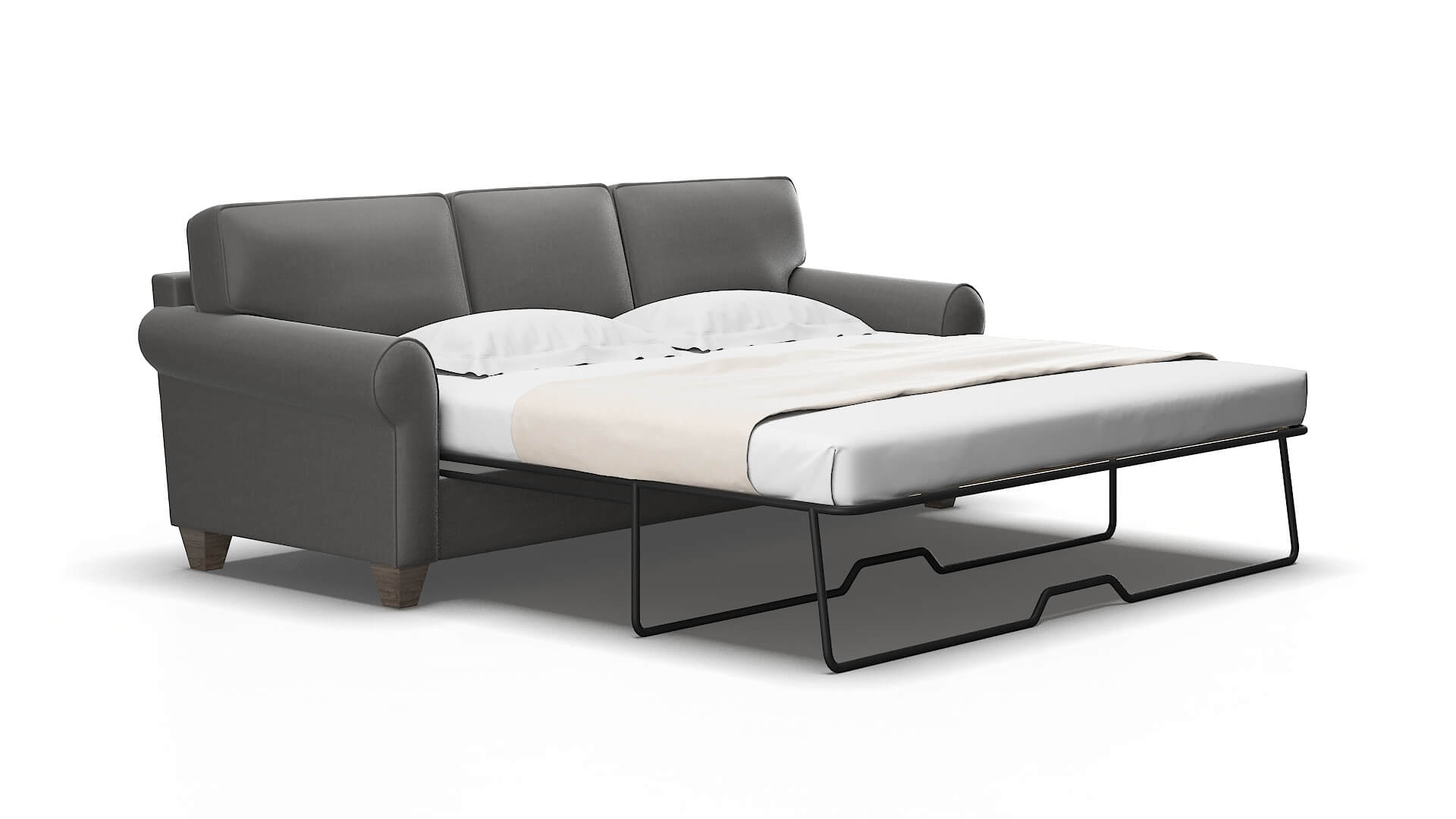 Augusta Rocket Charcoal Sofa Sleeper Espresso legs 2