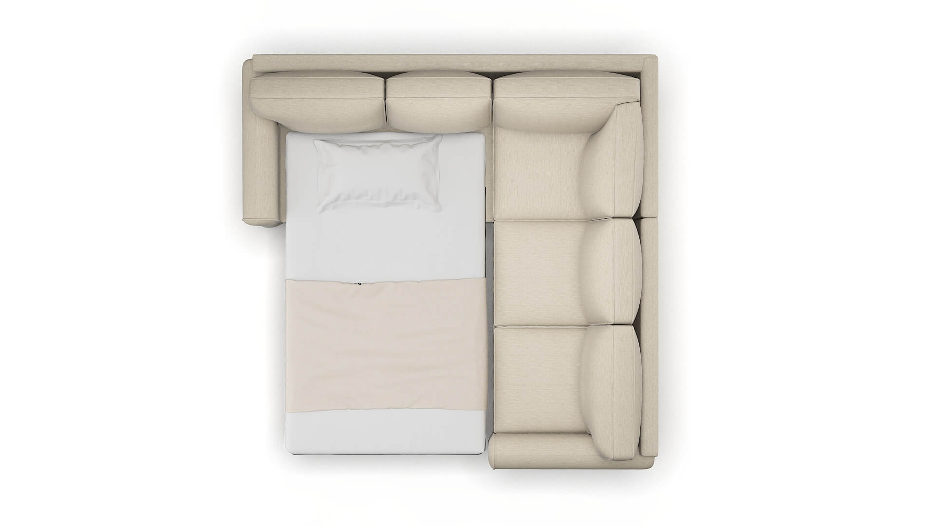 Augusta Rocket Dove Sectional Sleeper Espresso legs 3