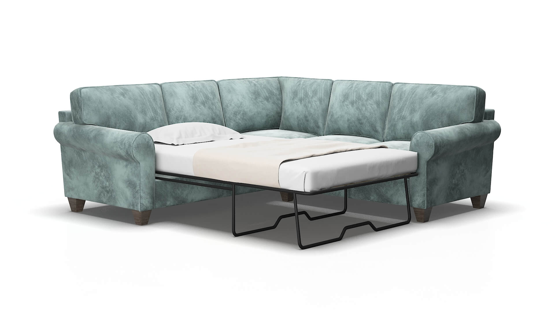 Augusta Royale cloud Sectional sleeper Espresso Legs  2