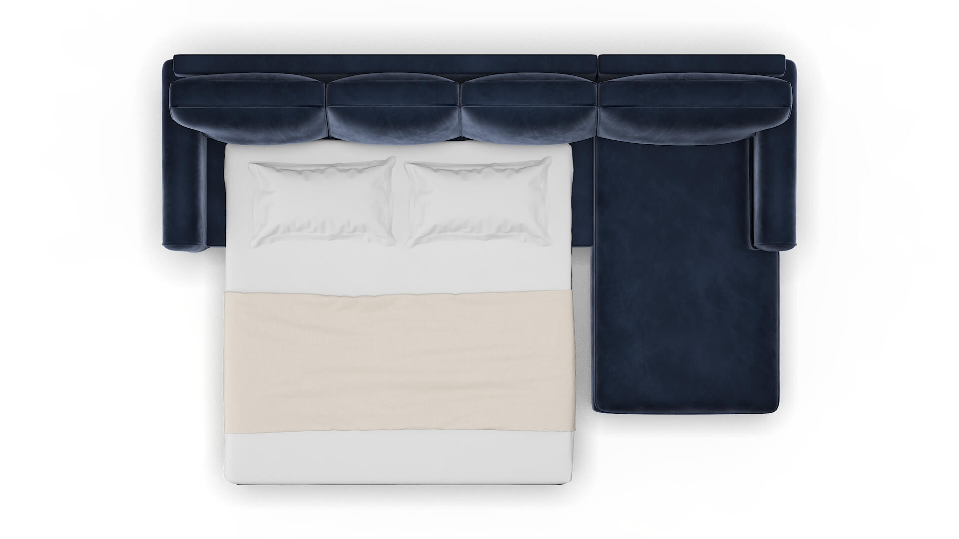 Augusta Royale Cobalt Panel Sleeper Espresso legs 3