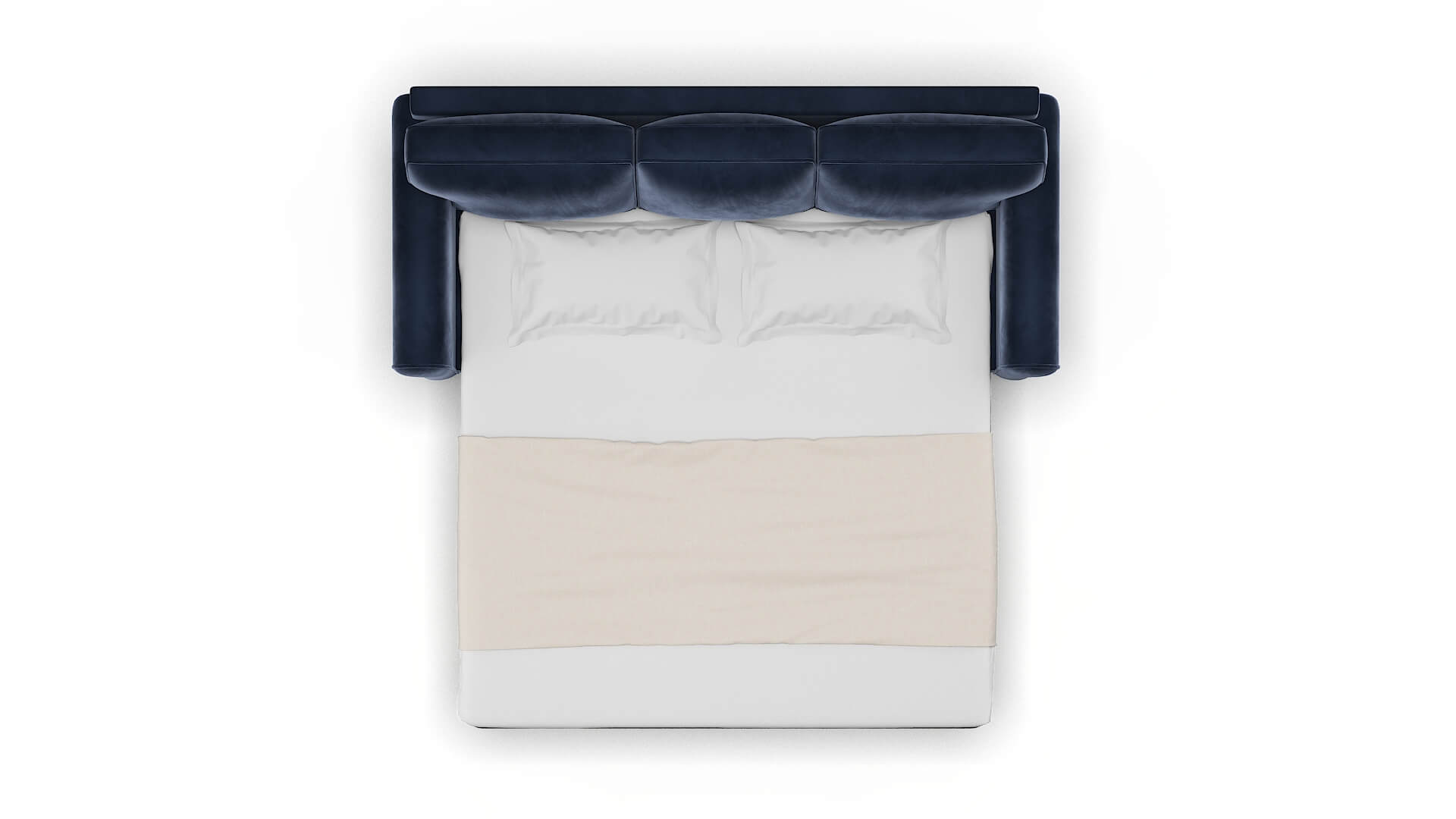 Augusta Royale Cobalt Sofa Sleeper Espresso legs 3