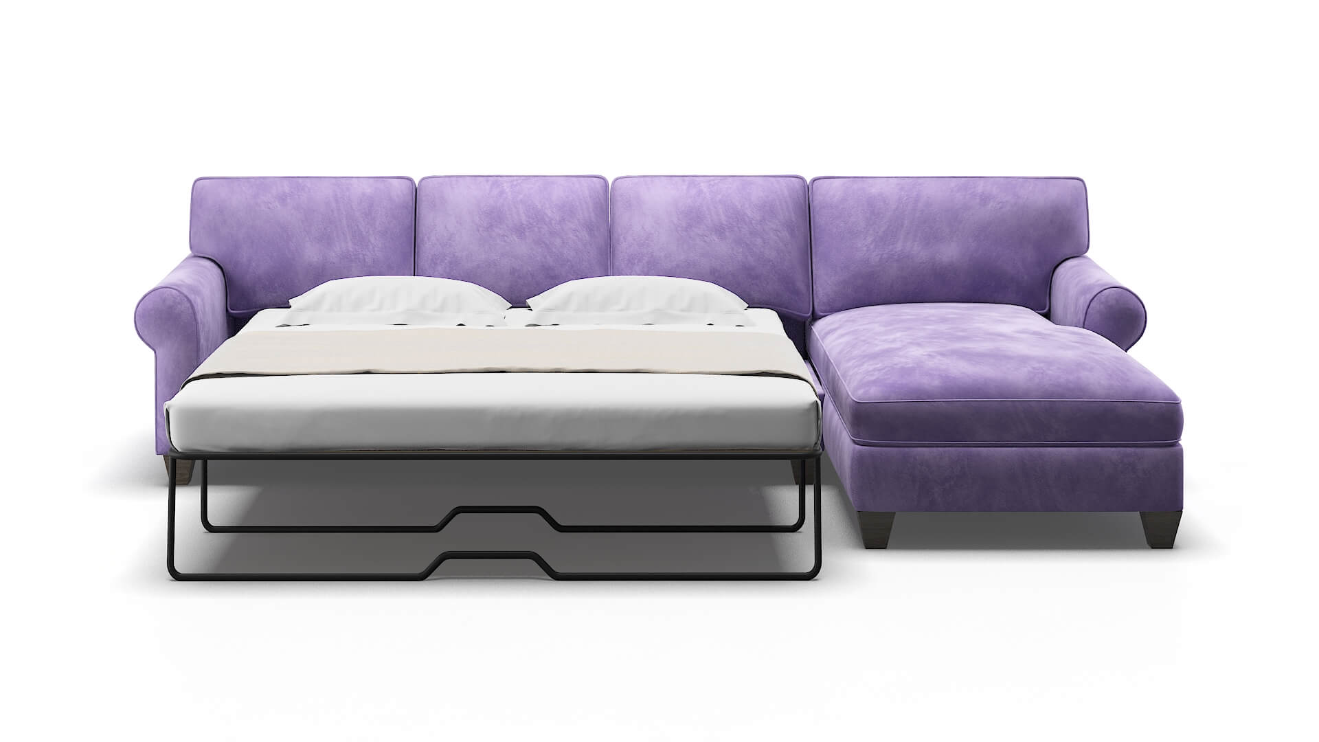 Augusta Royale Lavender Panel Sleeper Espresso legs 1