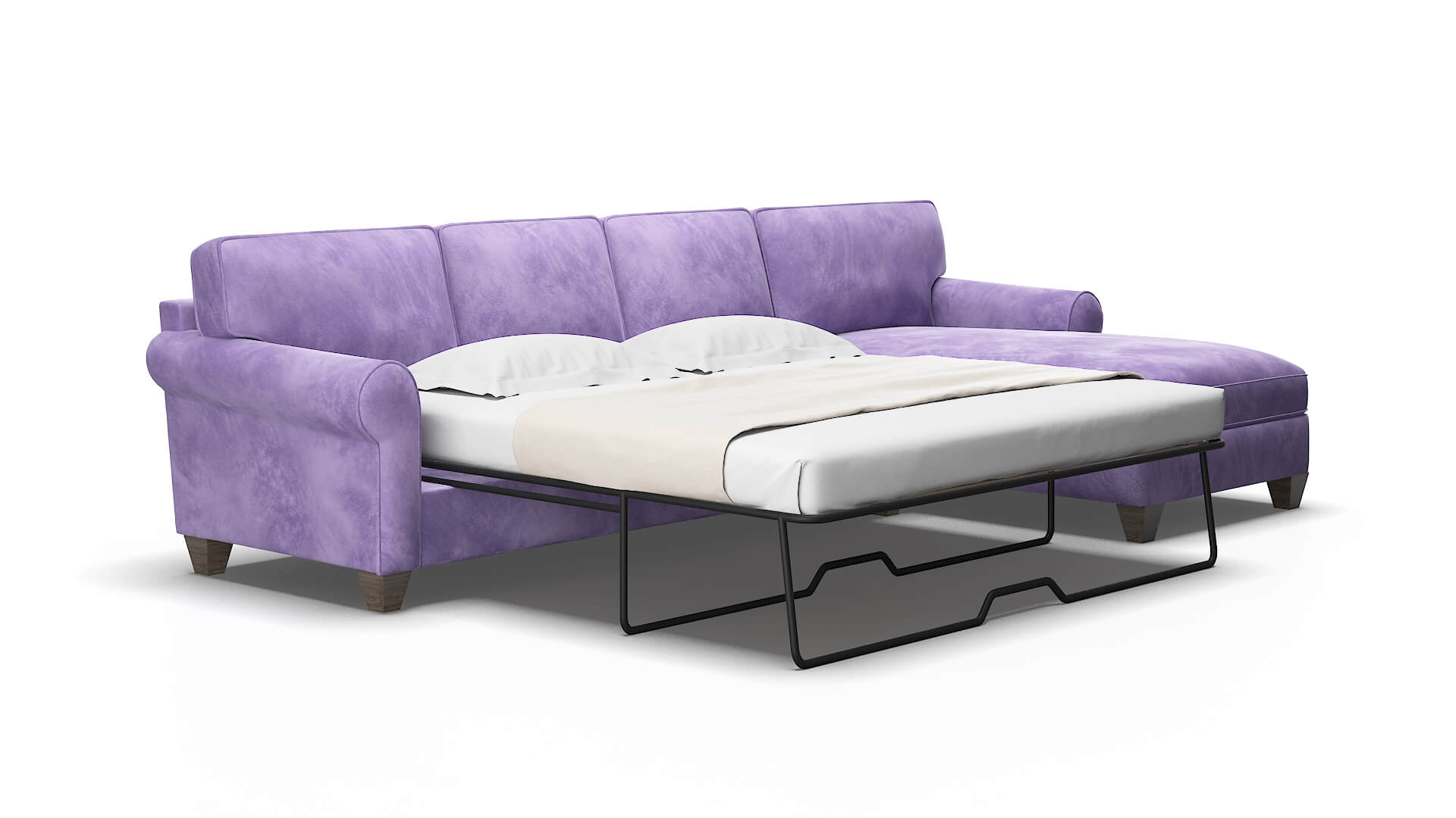 Augusta Royale lavender Panel sleeper Espresso Legs  2