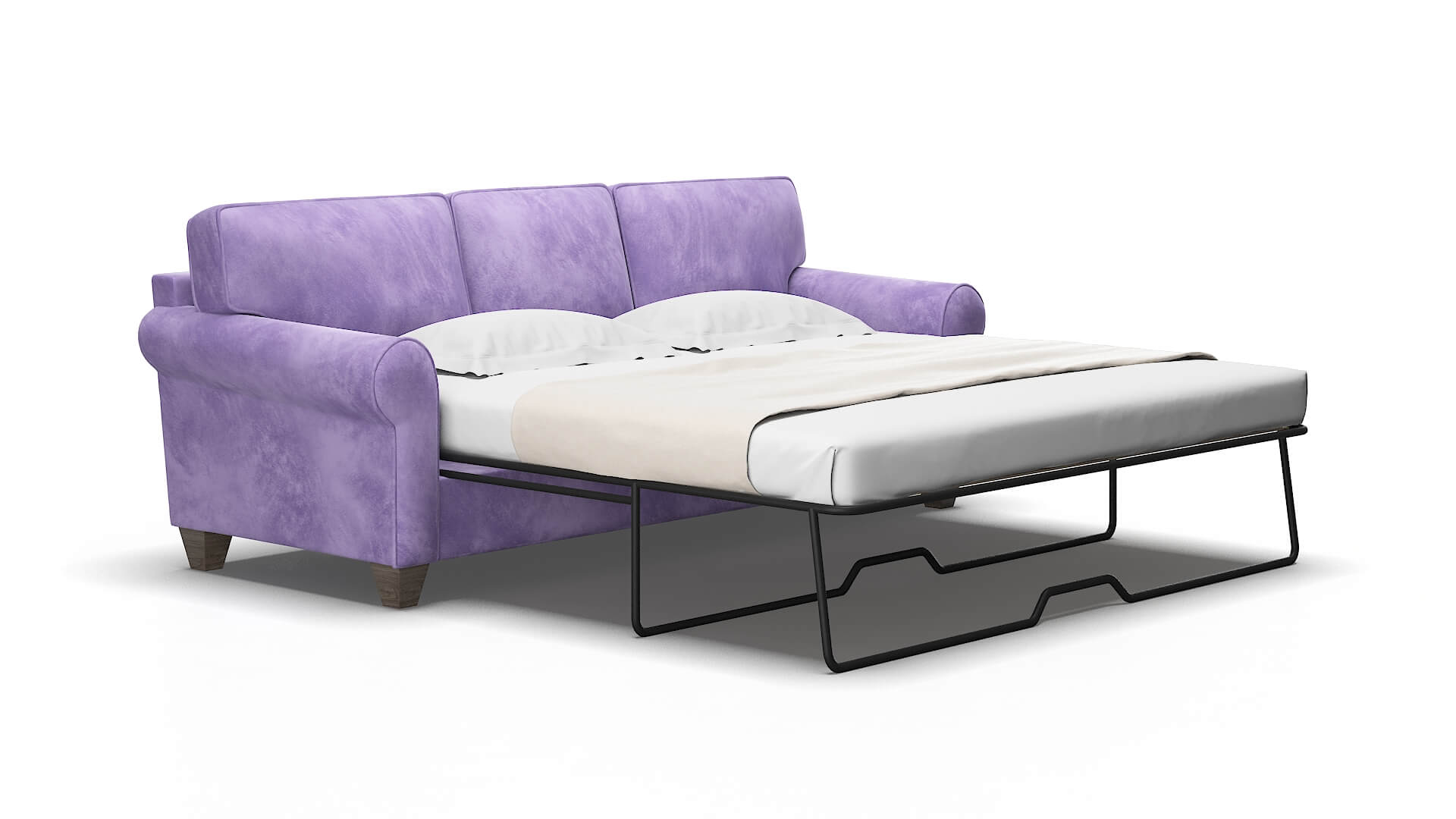 Augusta Royale lavender Sofa sleeper Espresso Legs  2