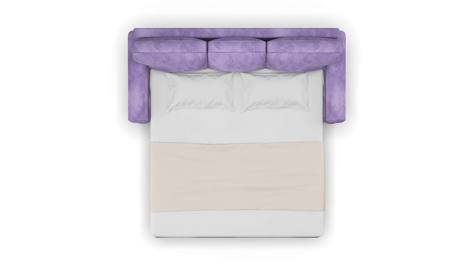 Augusta Royale Lavender Sofa Sleeper Espresso legs 3