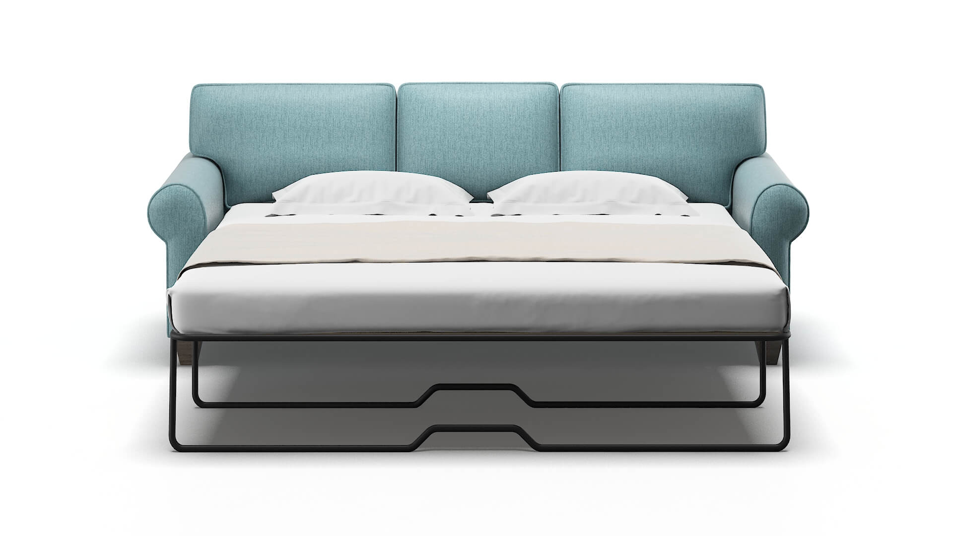 Augusta Sasha Teal Sofa Sleeper Espresso legs 1