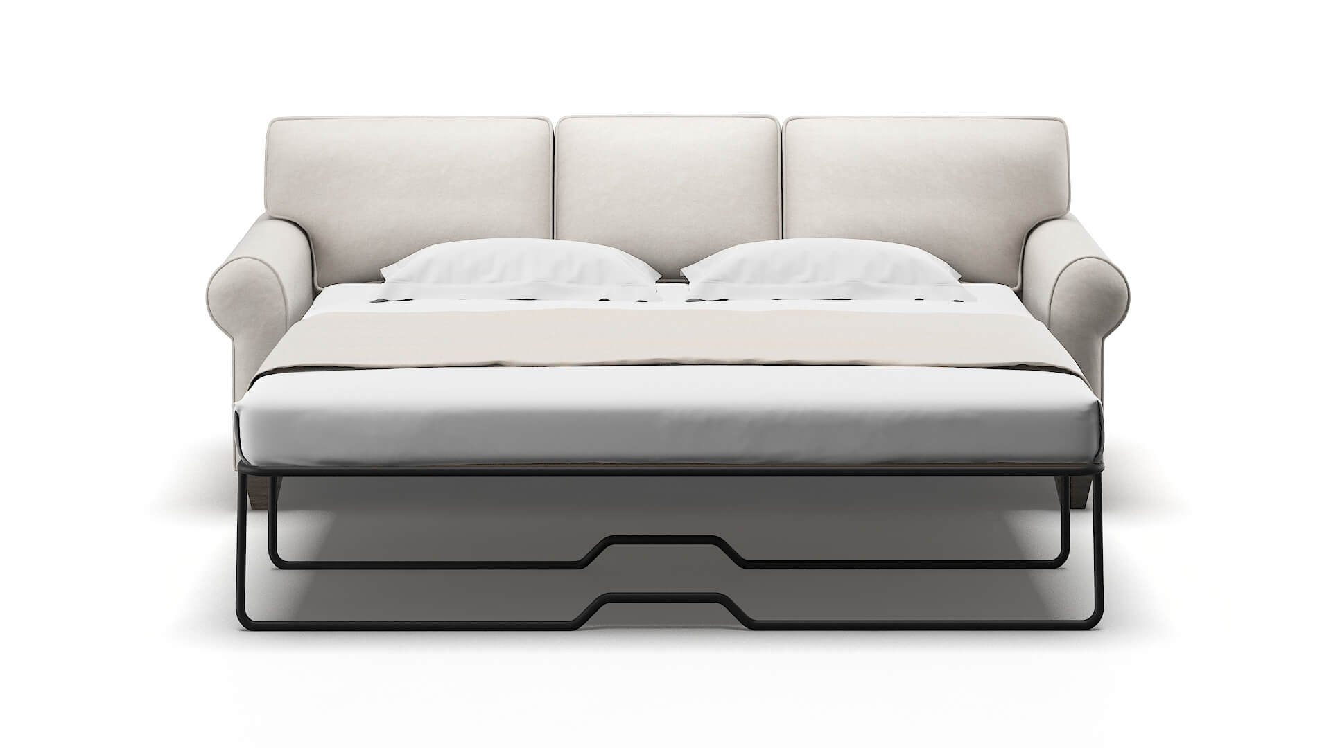 Augusta Suave Dove Sofa Sleeper Espresso legs 1