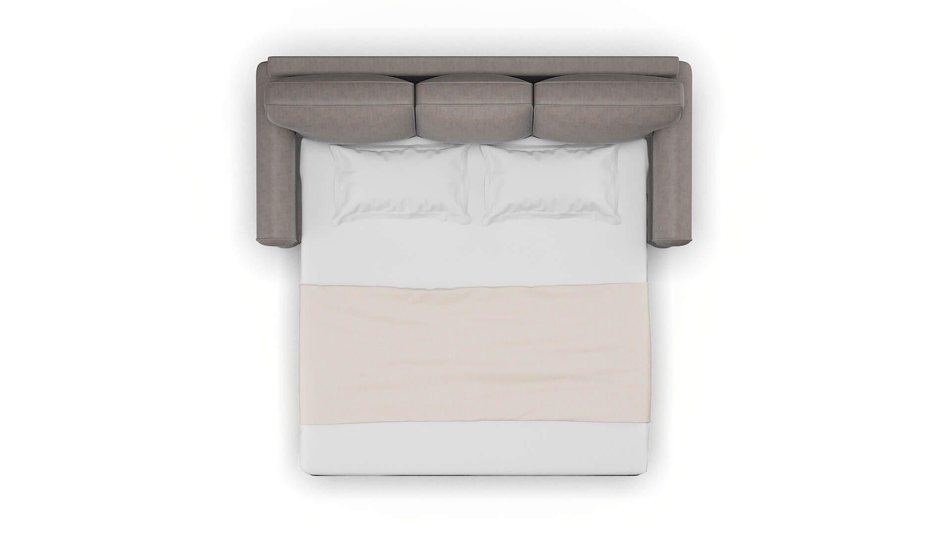 Augusta Suave Slate Sofa Sleeper Espresso legs 3