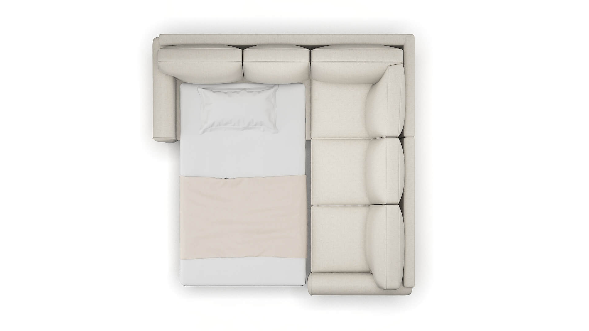 Augusta Terrain Natural Sectional Sleeper Espresso legs 3