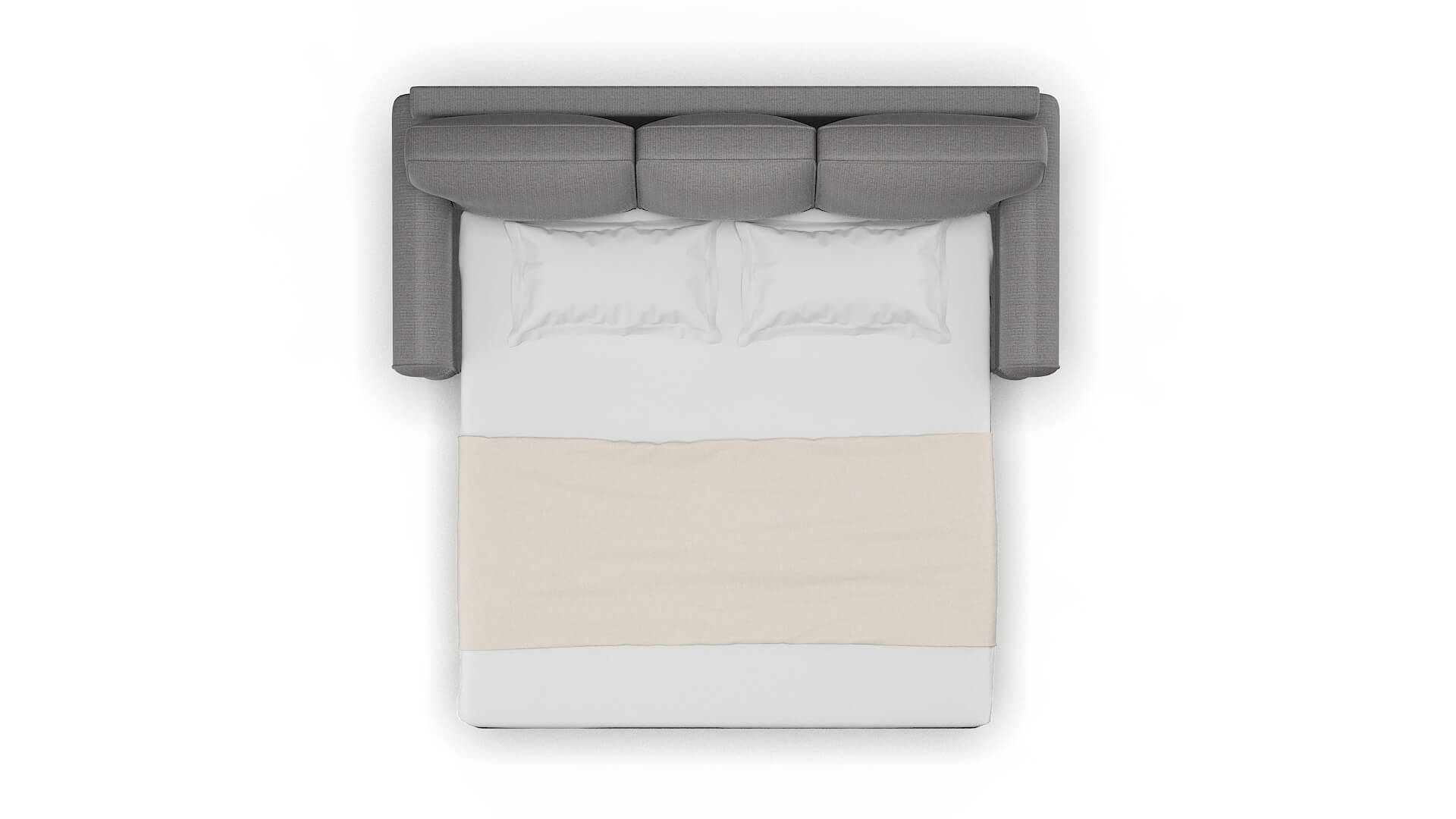 Augusta Terrain Oatmeal Sofa Sleeper Espresso legs 3