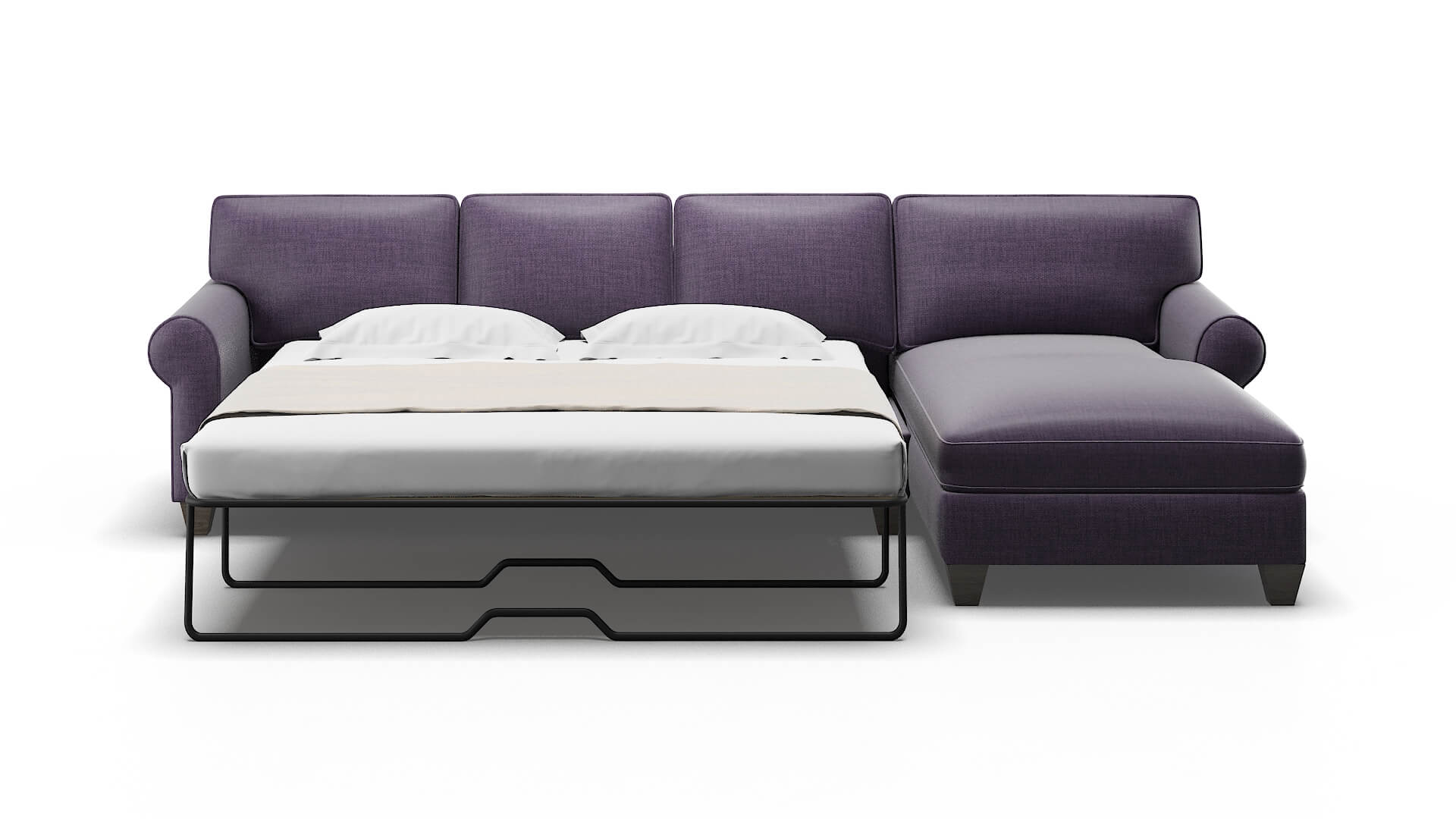 Augusta Tess Blackberry Panel Sleeper Espresso legs 1