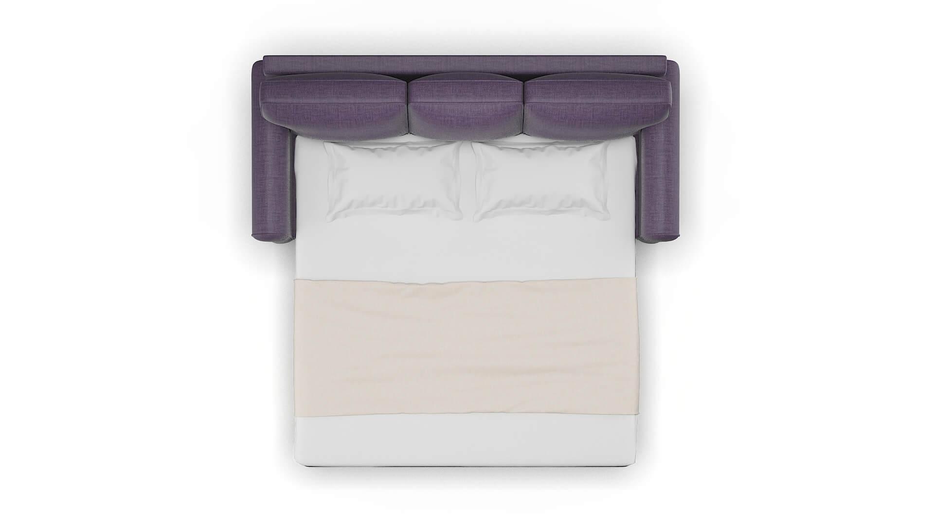 Augusta Tess Blackberry Sofa Sleeper Espresso legs 3