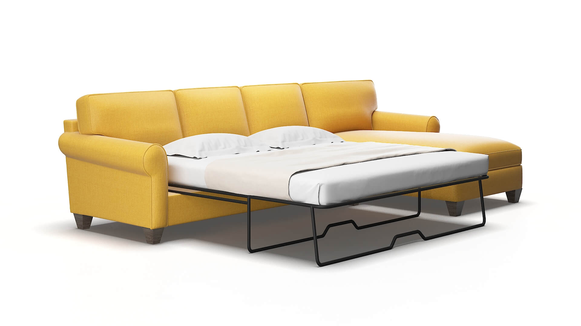 Augusta Tess Turmeric Panel Sleeper Espresso legs 2