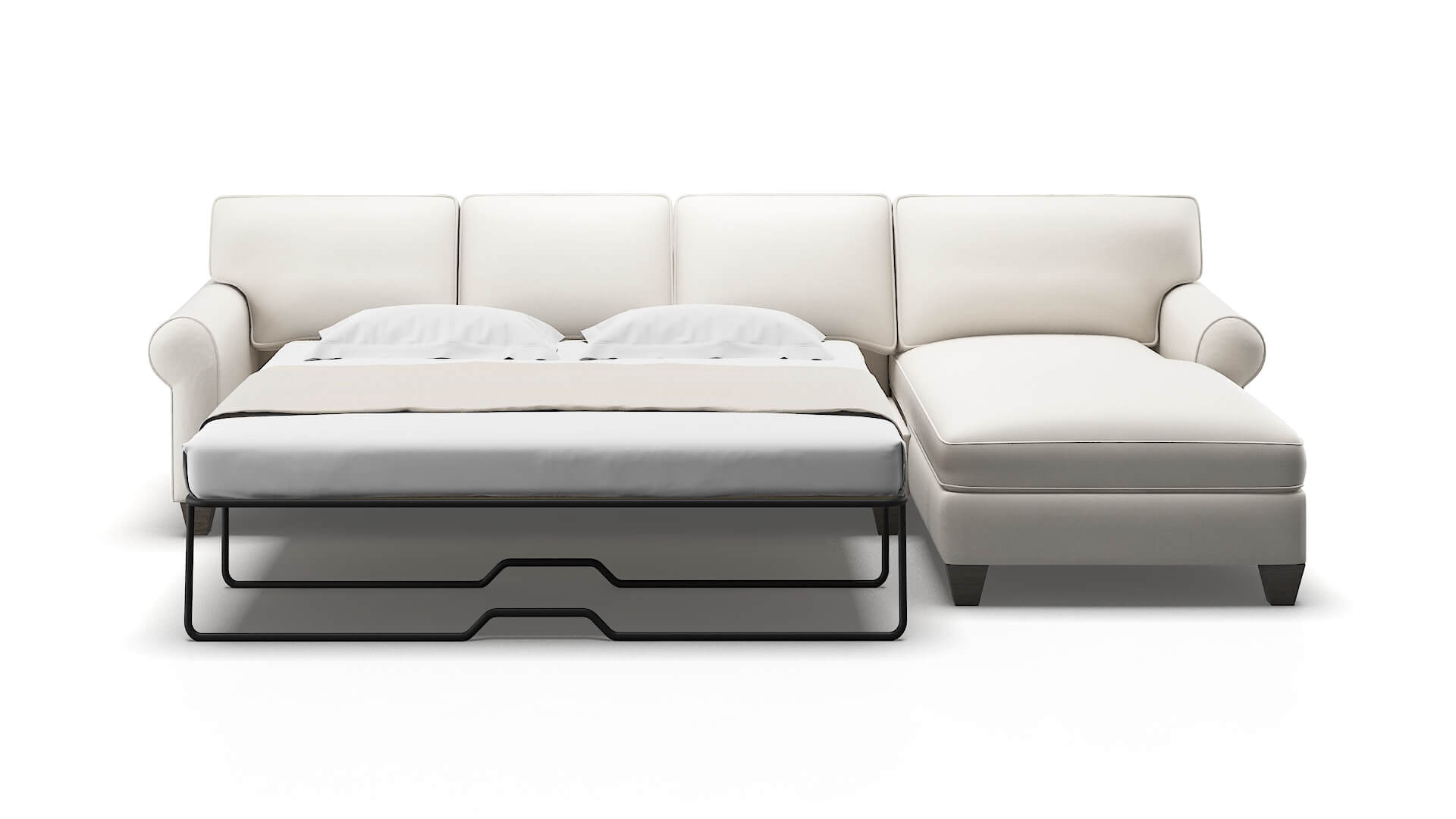 Augusta Venice Eggshell Panel Sleeper Espresso legs 1