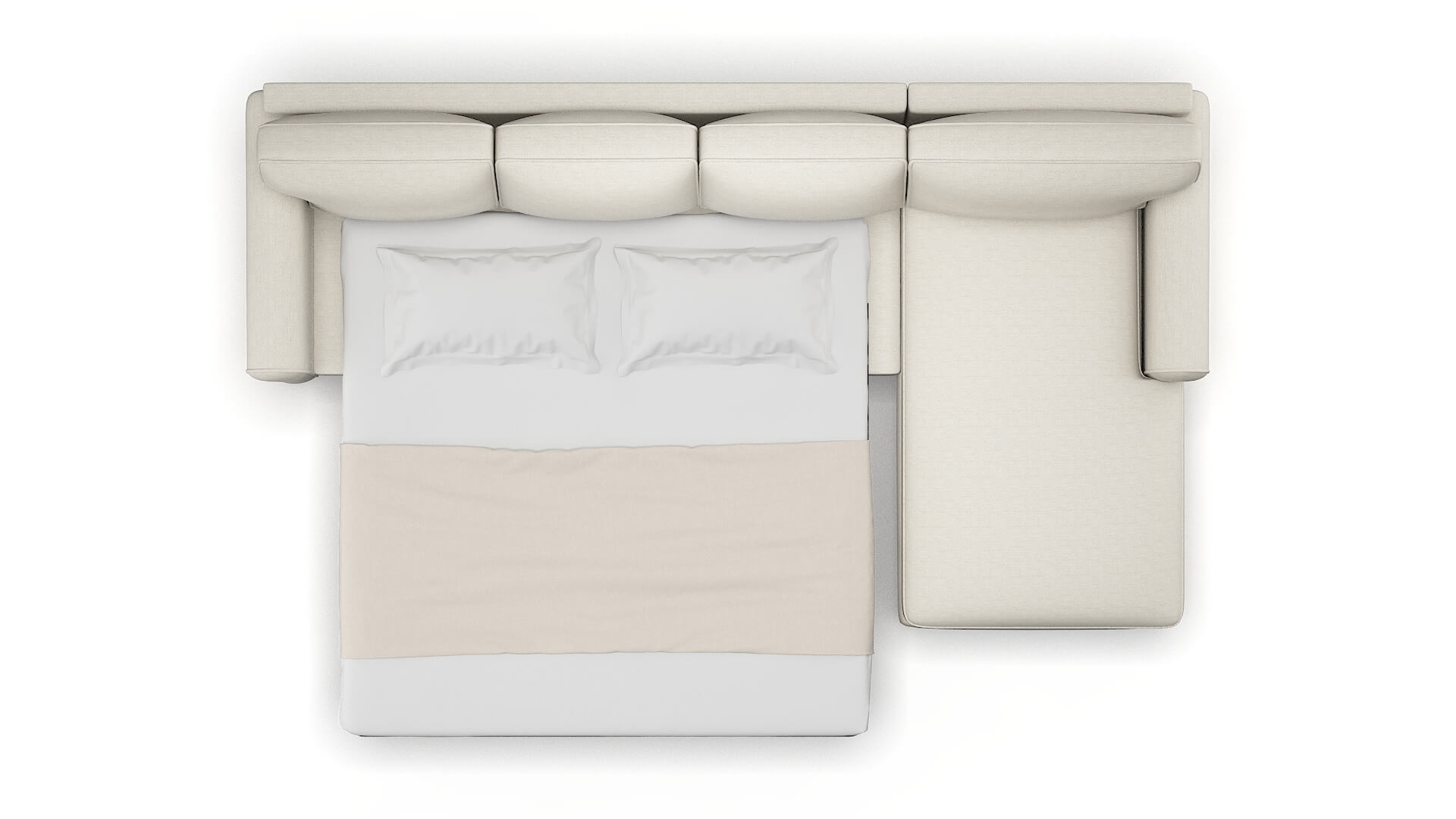 Augusta Venus Cream Panel Sleeper Espresso legs 3