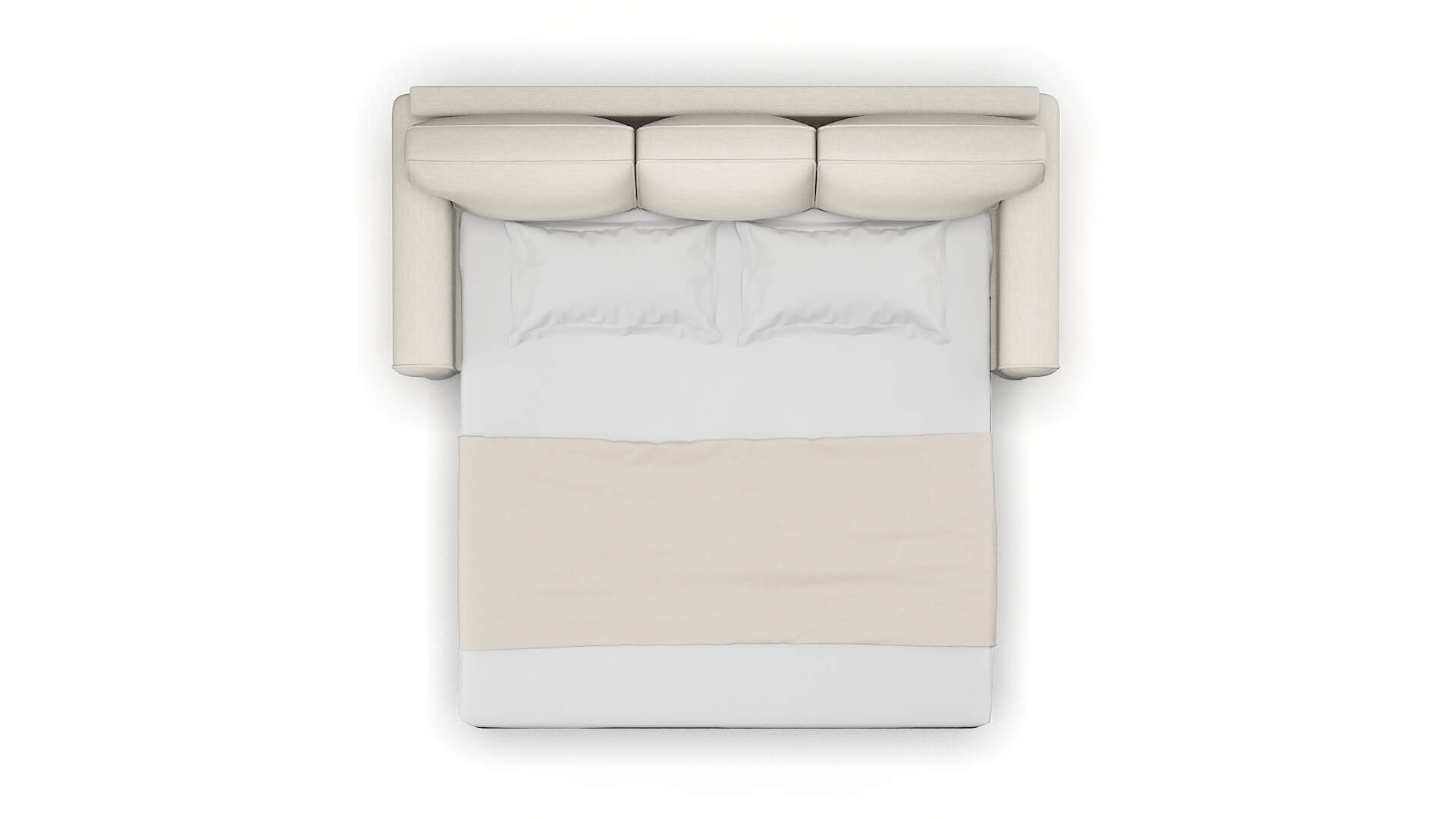 Augusta Venus Cream Sofa Sleeper Espresso legs 3