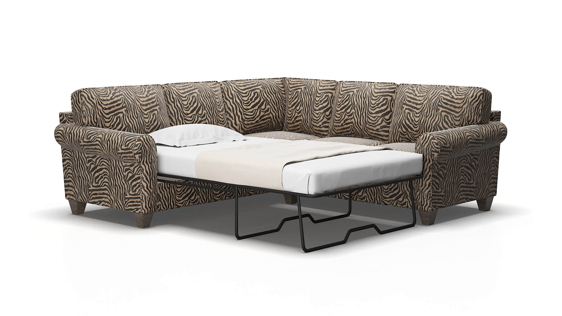 Augusta Zambia coffee Sectional sleeper Espresso Legs  2
