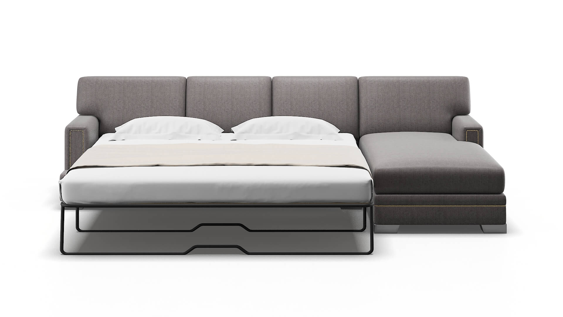 Barcelona Atlas_plz Silver Panel Sleeper Espresso legs 1